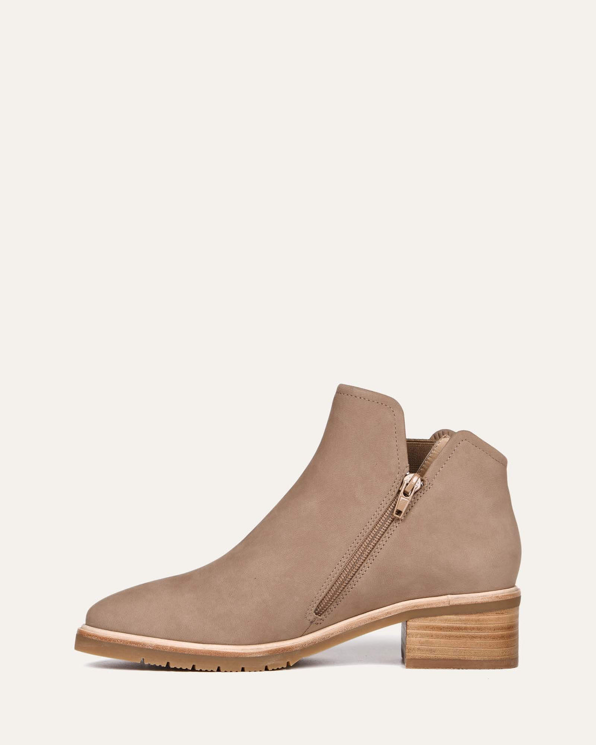 ARTIE FLAT ANKLE BOOTS TAUPE NUBUCK