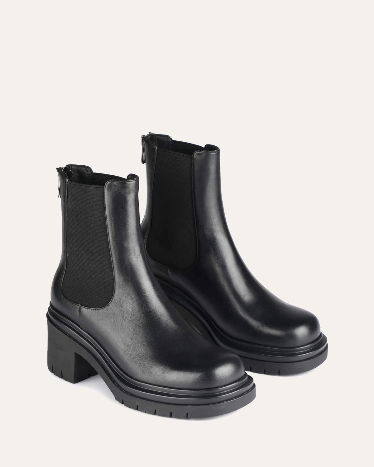 BAILEY MID ANKLE BOOTS BLACK LEATHER