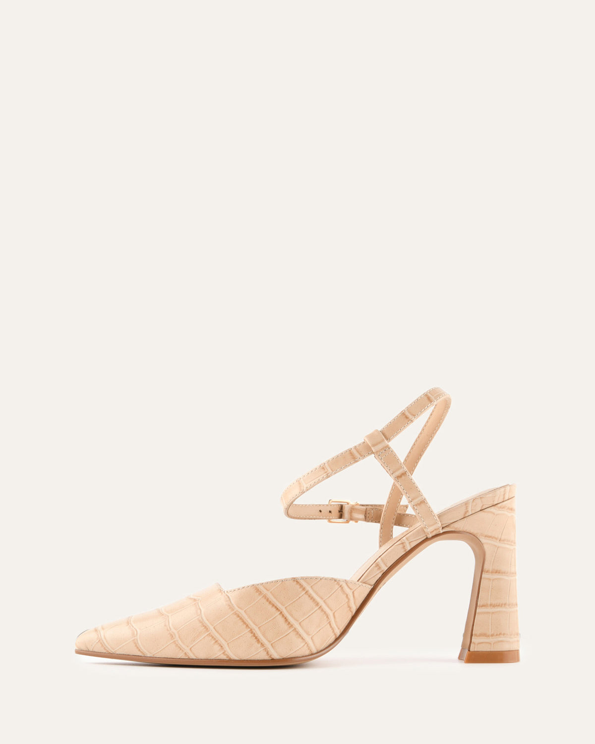 DAWN HIGH HEELS BEIGE CROC