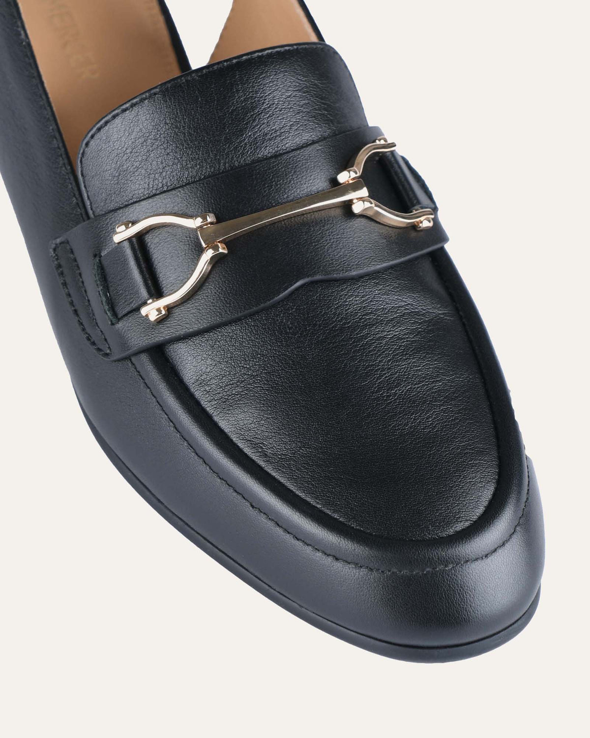 DIXIE CASUAL FLATS BLACK LEATHER