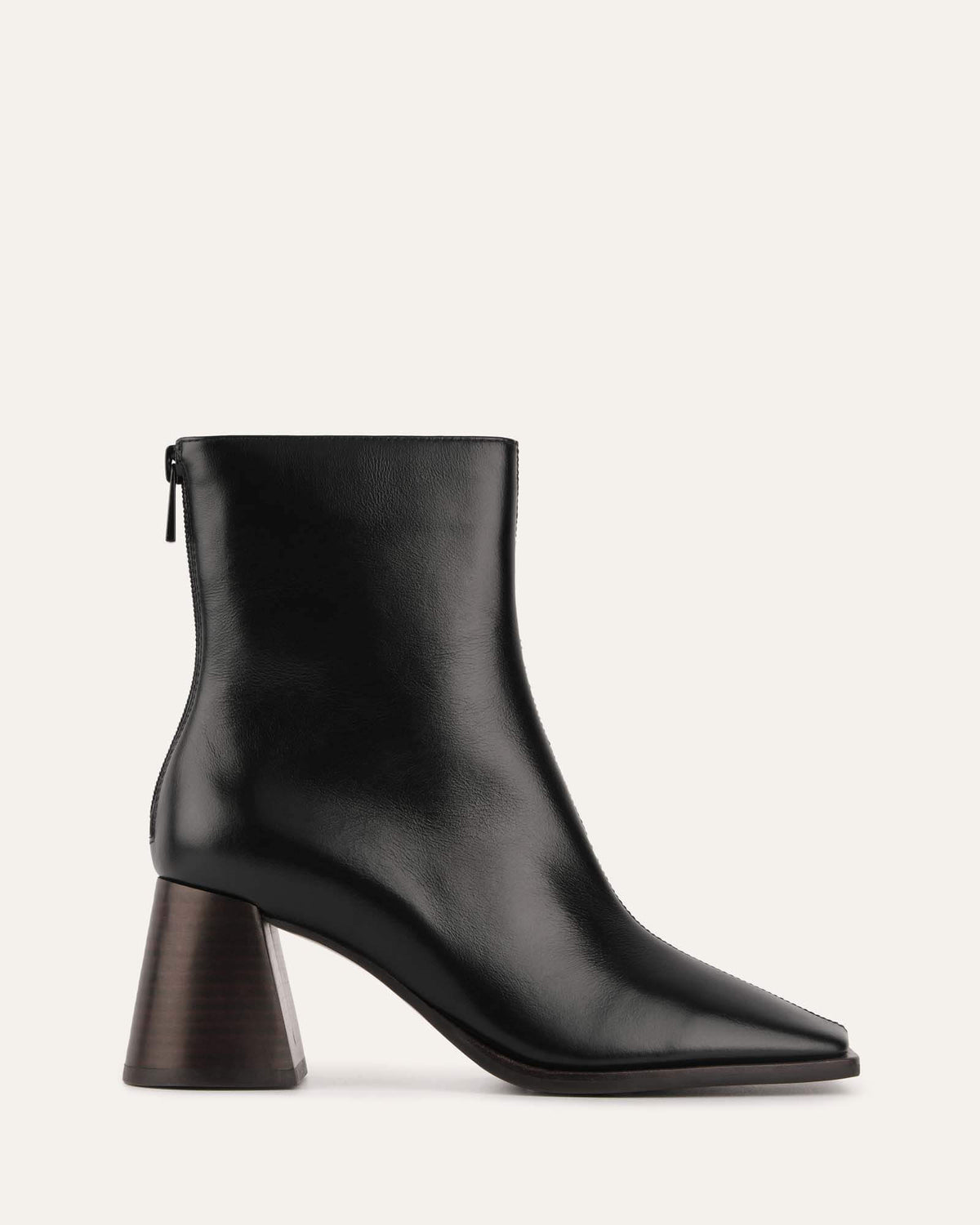 ENVIE MID ANKLE BOOTS BLACK LEATHER