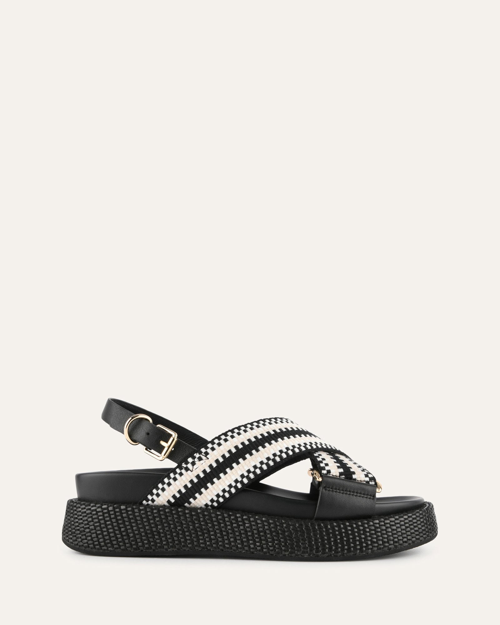 MARLEY FLAT SANDALS BLACK MULTI
