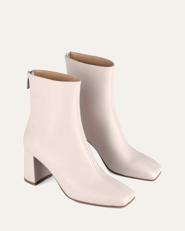 NEVADA MID ANKLE BOOTS BONE LEATHER Jo Mercer