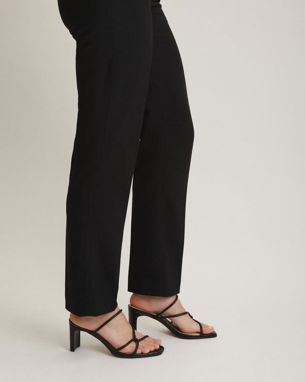 NOVI MID HEEL SANDALS BLACK LEATHER Jo Mercer