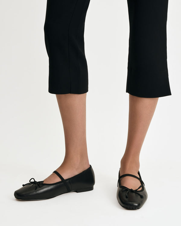 ASHA DRESS FLATS BLACK LEATHER