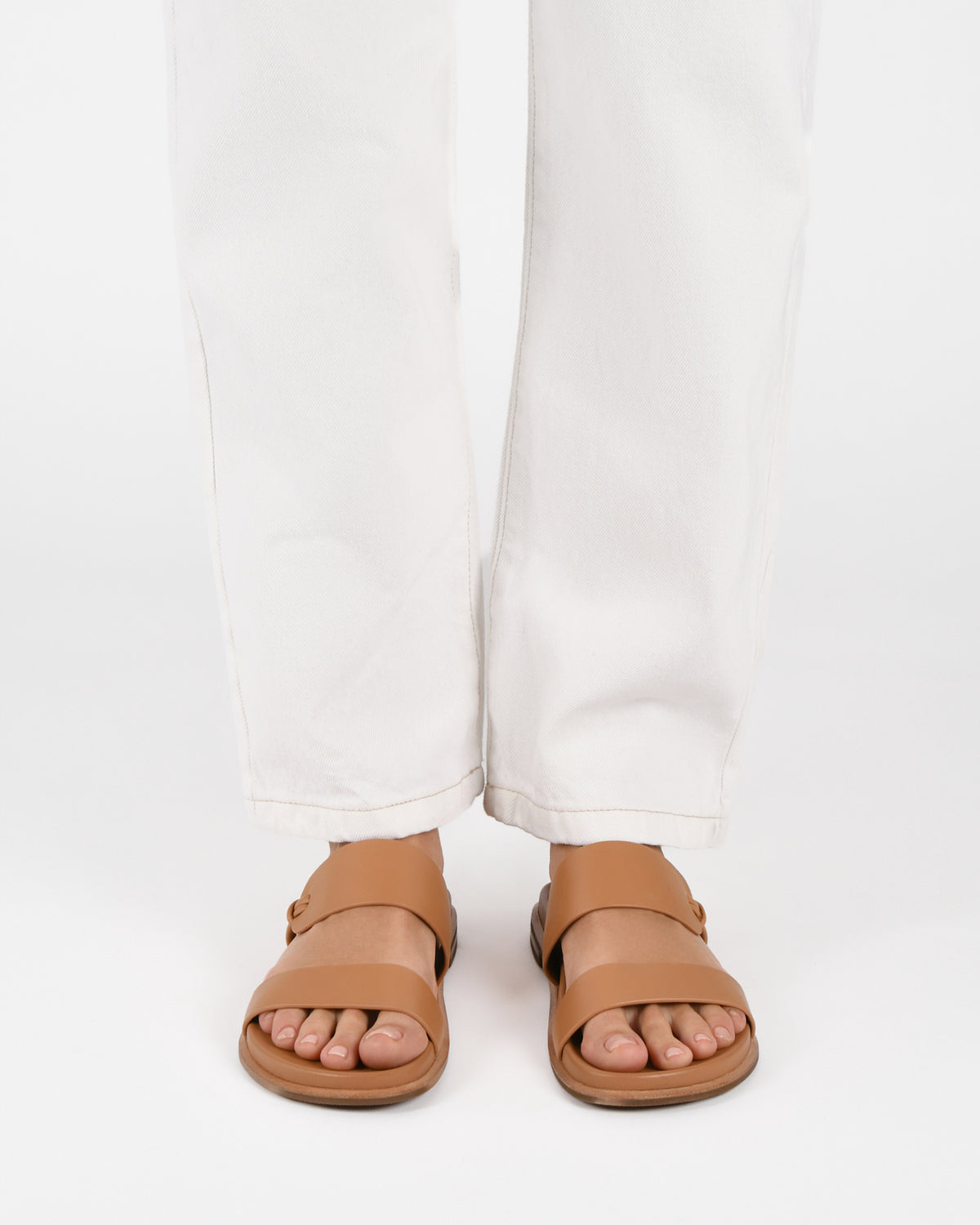 HAYES FLAT SANDALS TOFFEE LEATHER