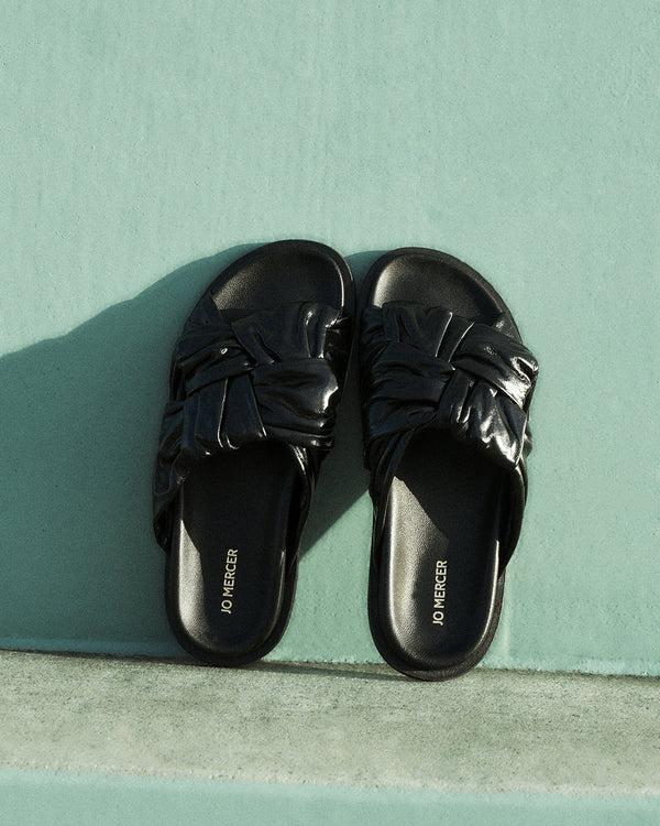 Flat Slides Jo Mercer Black Flats Jo Mercer Sale Flats Sales - Main Image