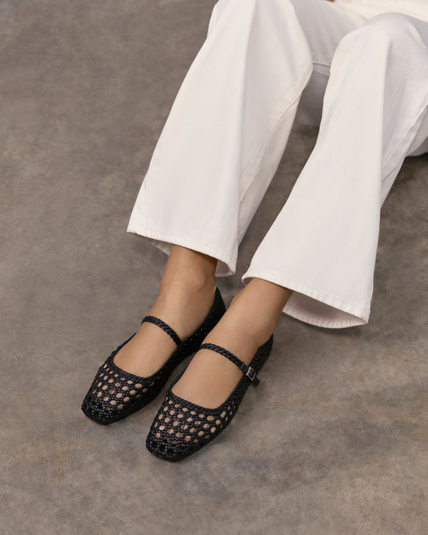 WILLIS CASUAL FLATS BLACK LEATHER Jo Mercer - Main Image