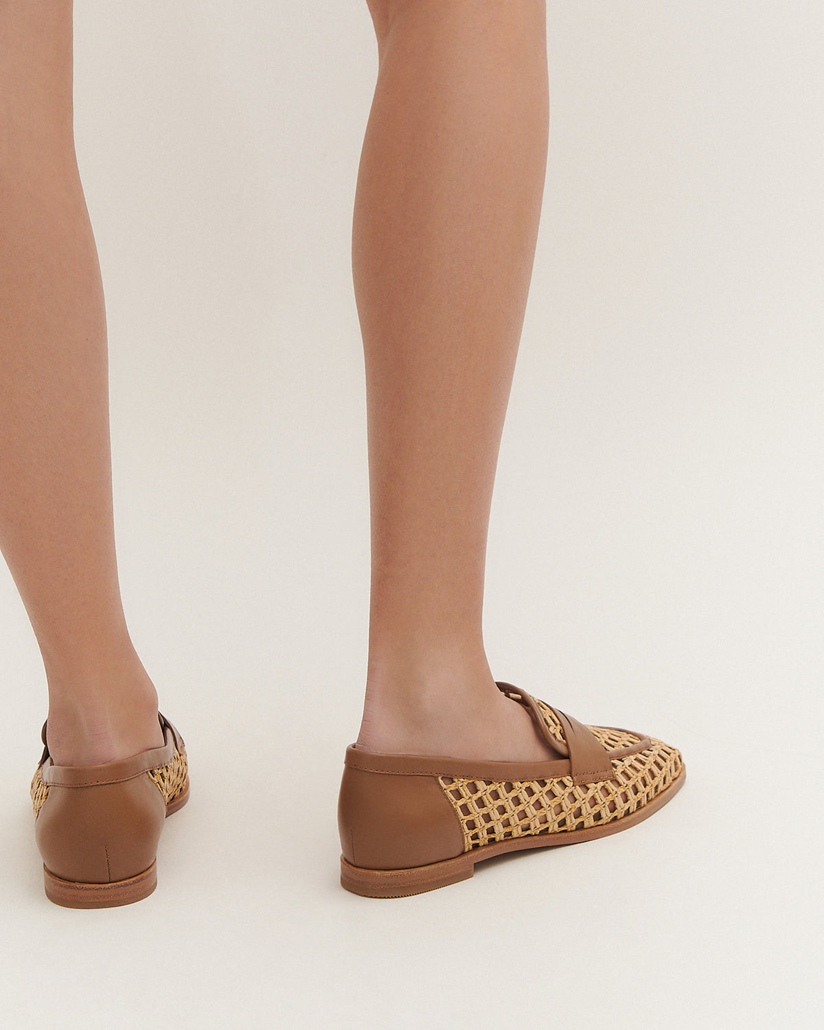 ABBOTT LOAFERS NATURAL RAFFIA