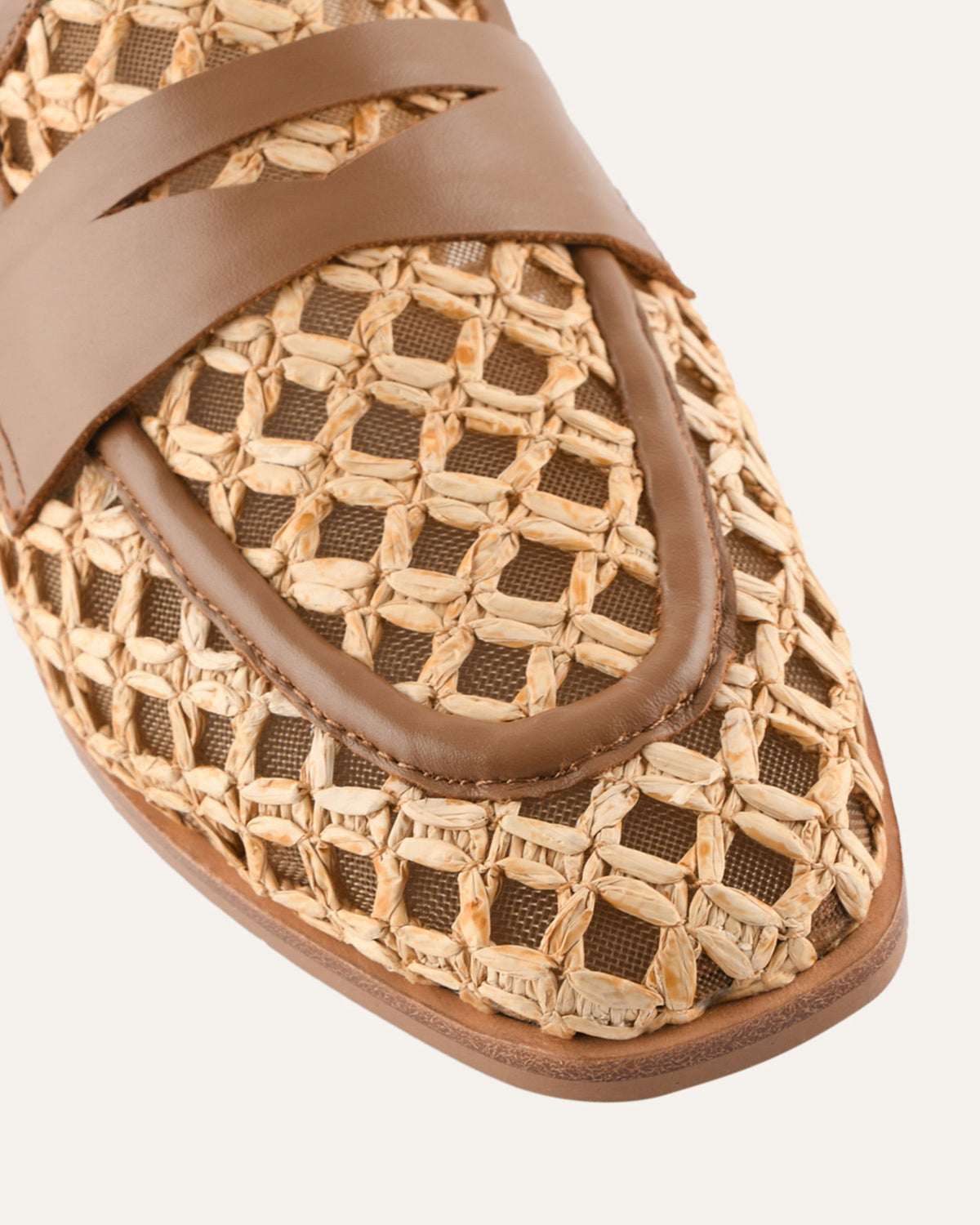 ABBOTT LOAFERS NATURAL RAFFIA