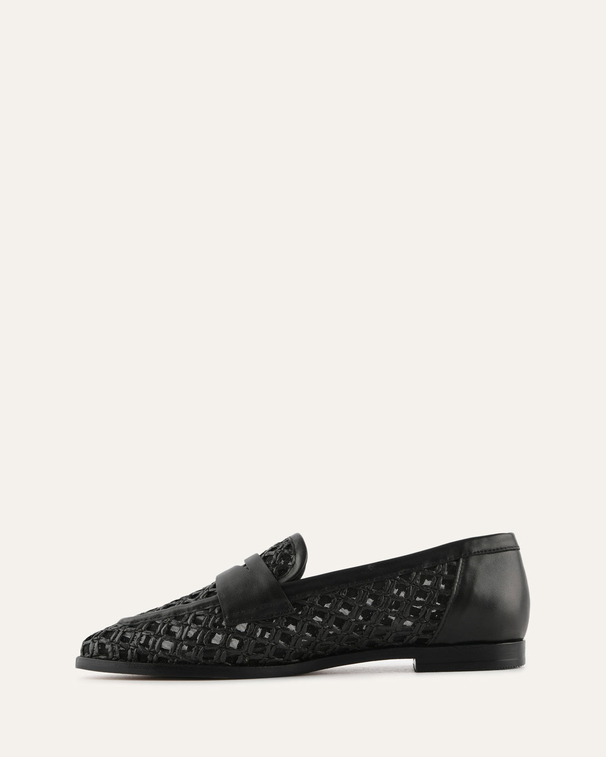 ABBOTT LOAFERS BLACK RAFFIA