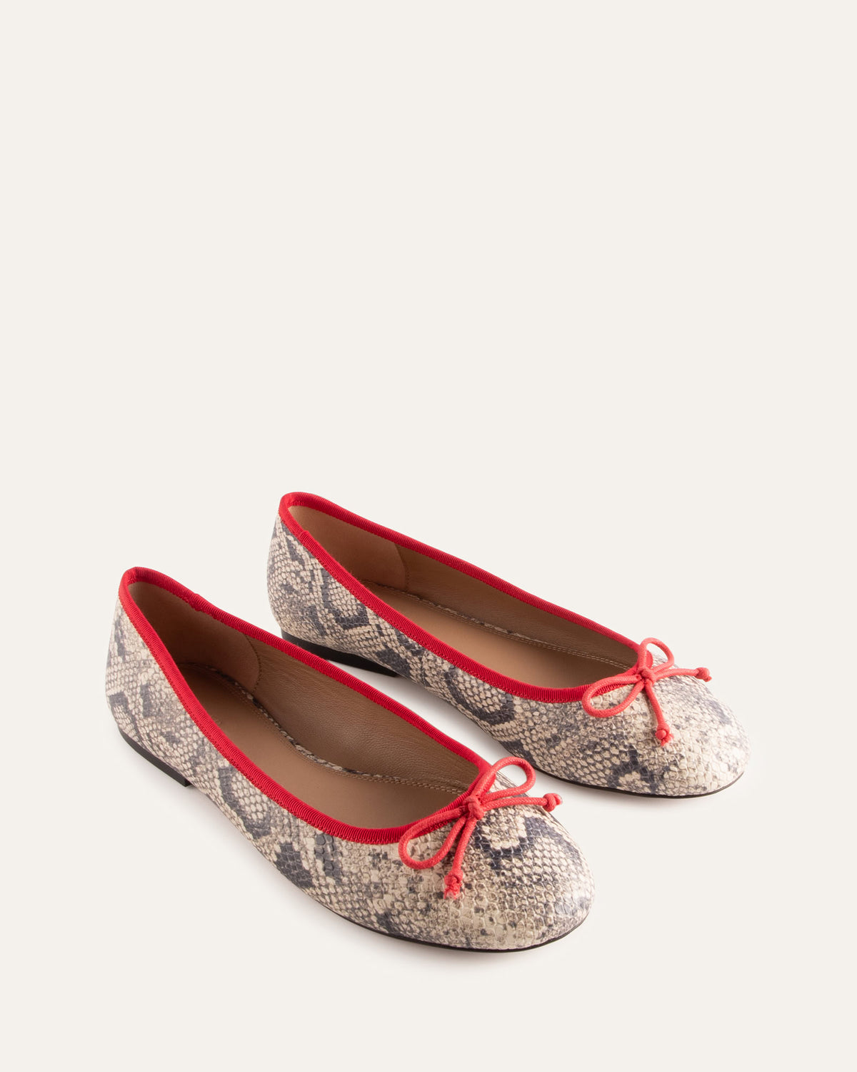 ADRIANA CASUAL FLATS NATURAL SNAKE PRINT