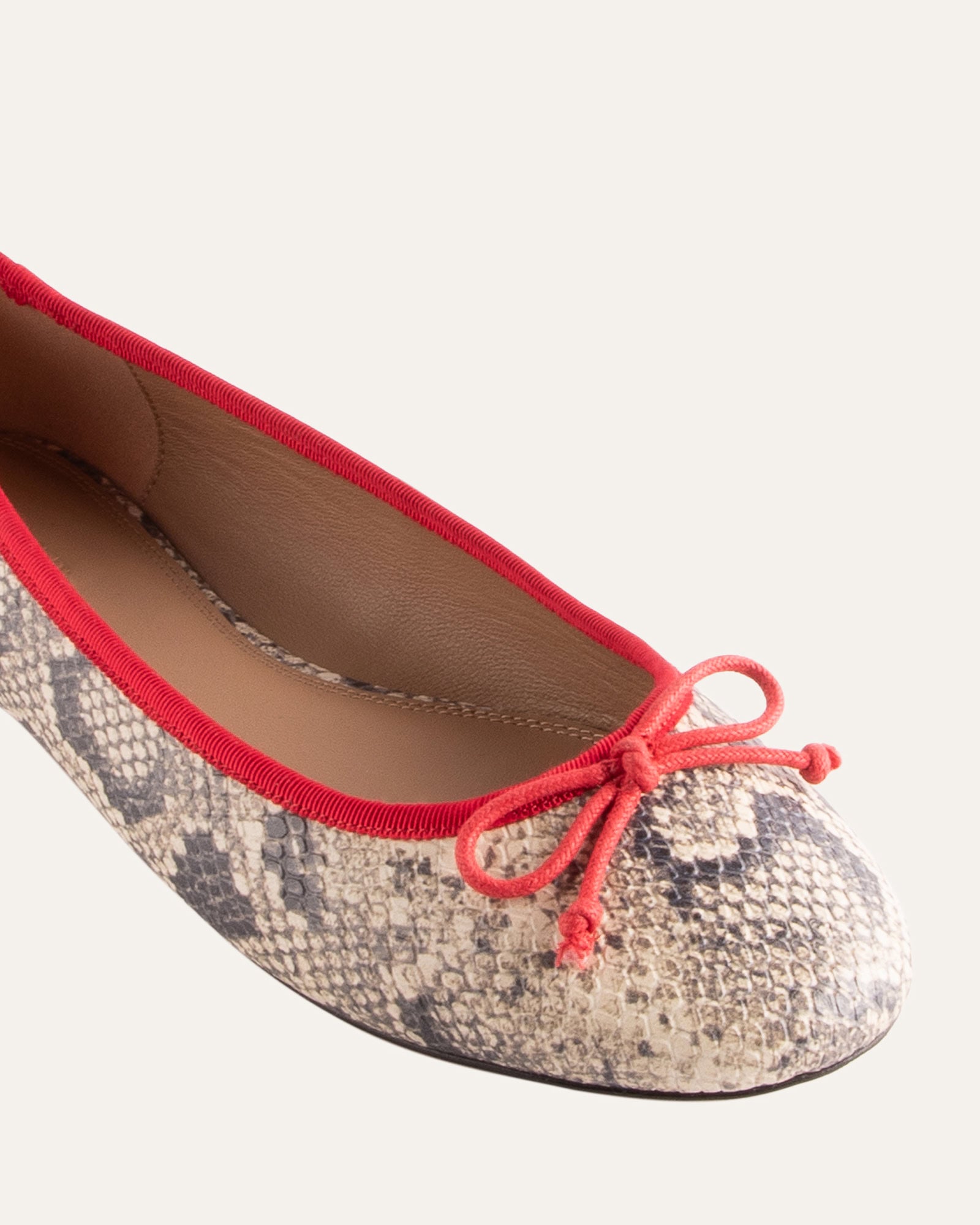 ADRIANA CASUAL FLATS NATURAL SNAKE PRINT image