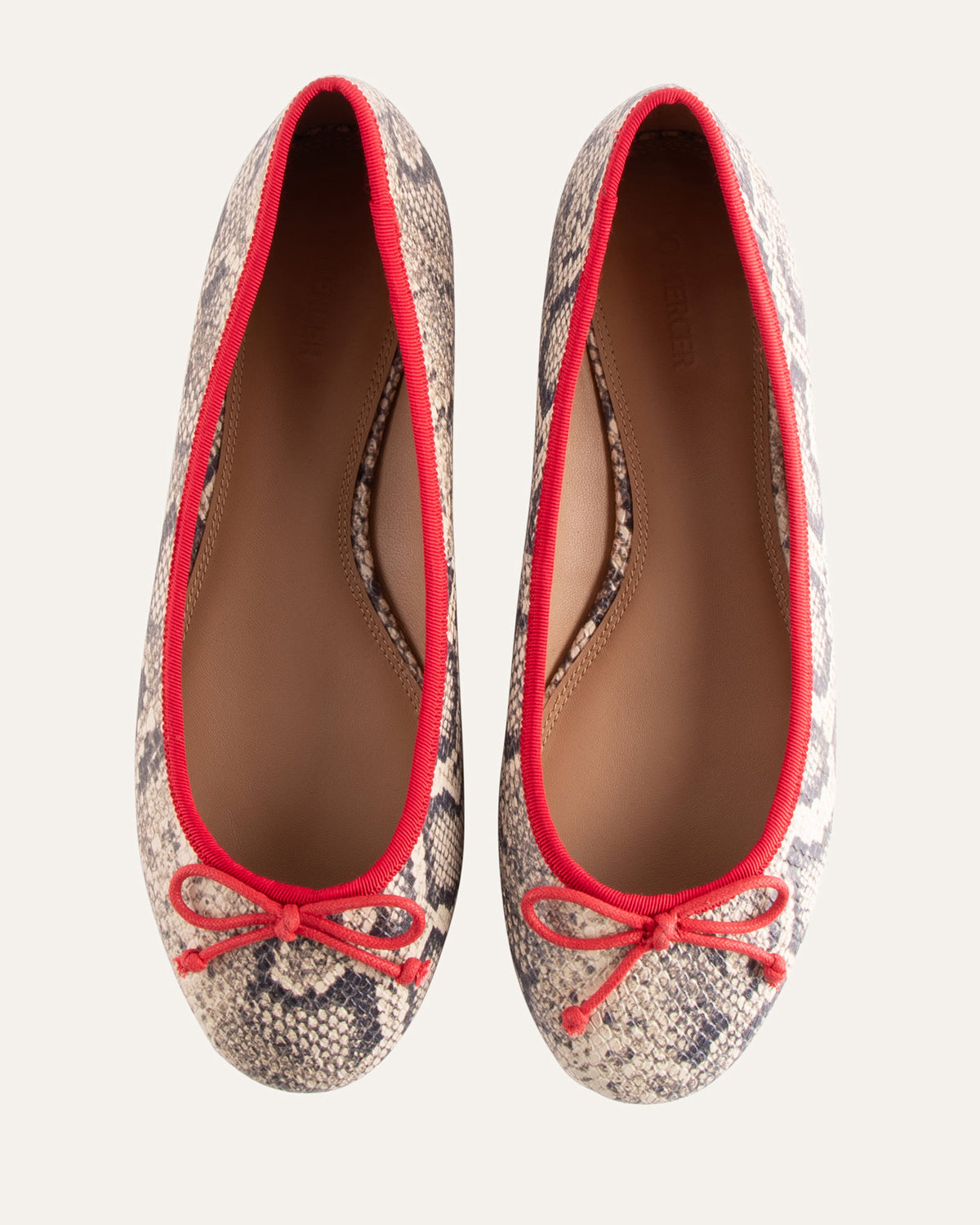 ADRIANA CASUAL FLATS NATURAL SNAKE PRINT