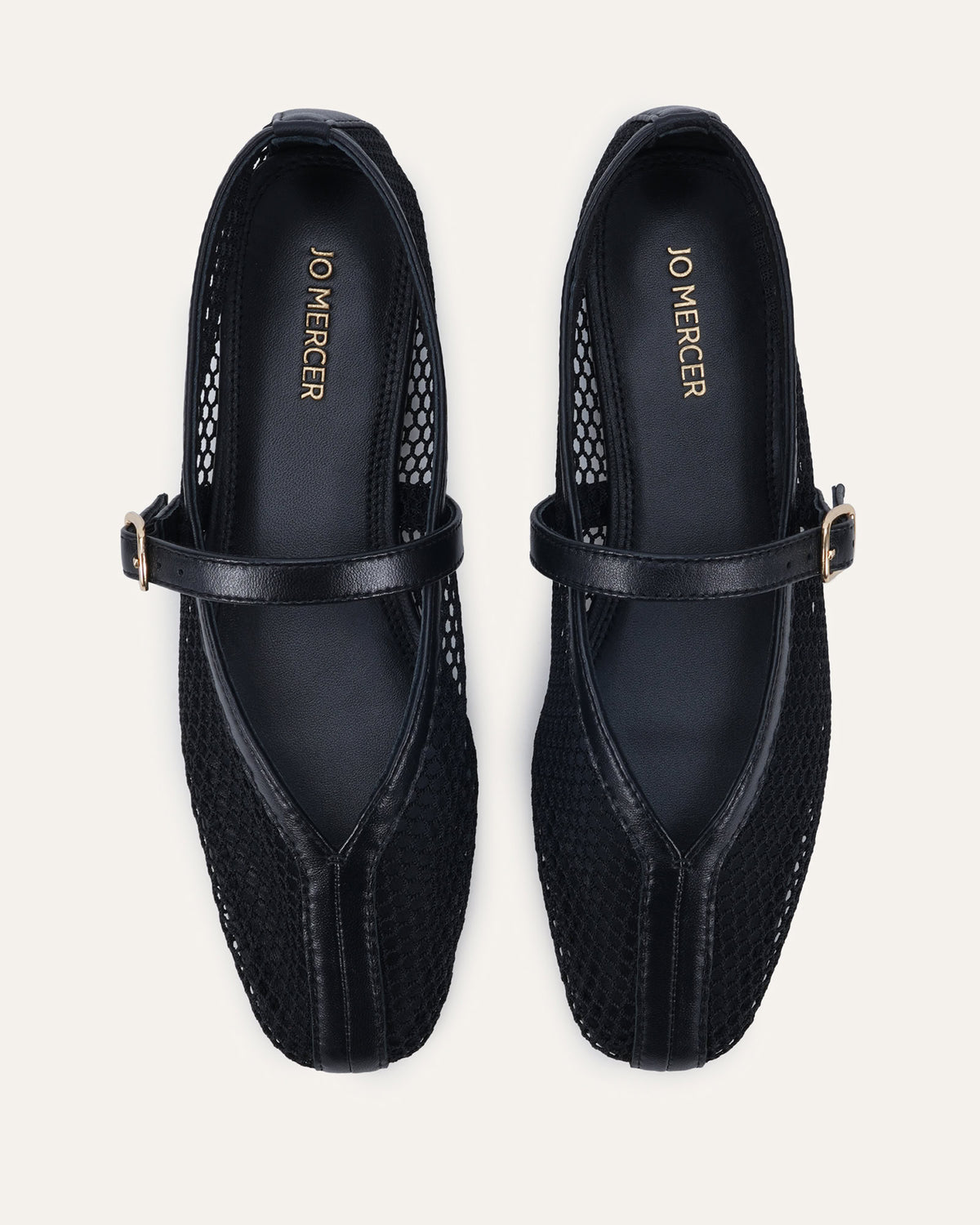 AIDA CASUAL FLATS BLACK MESH