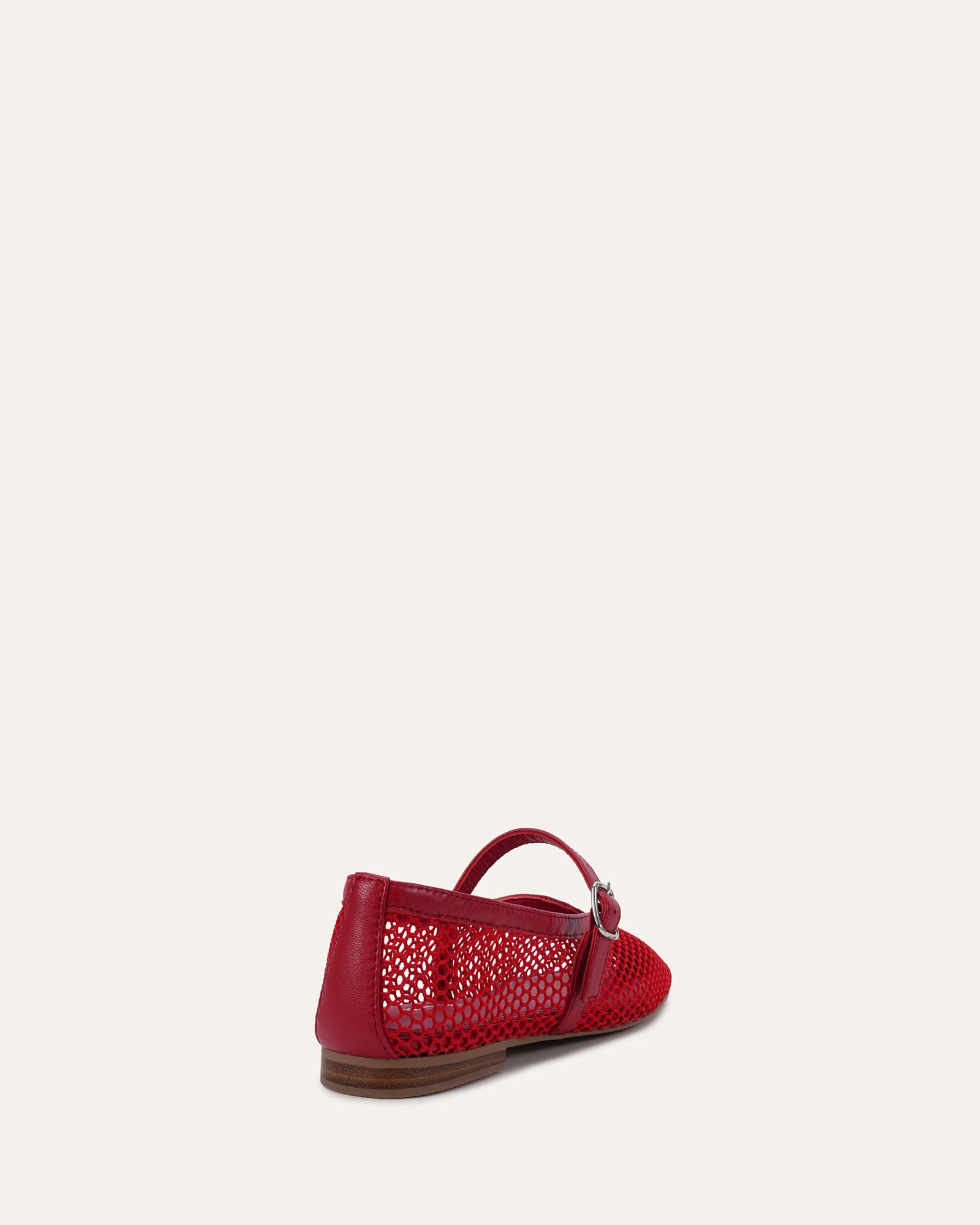 AIDA CASUAL FLATS LIPSTICK RED MESH image