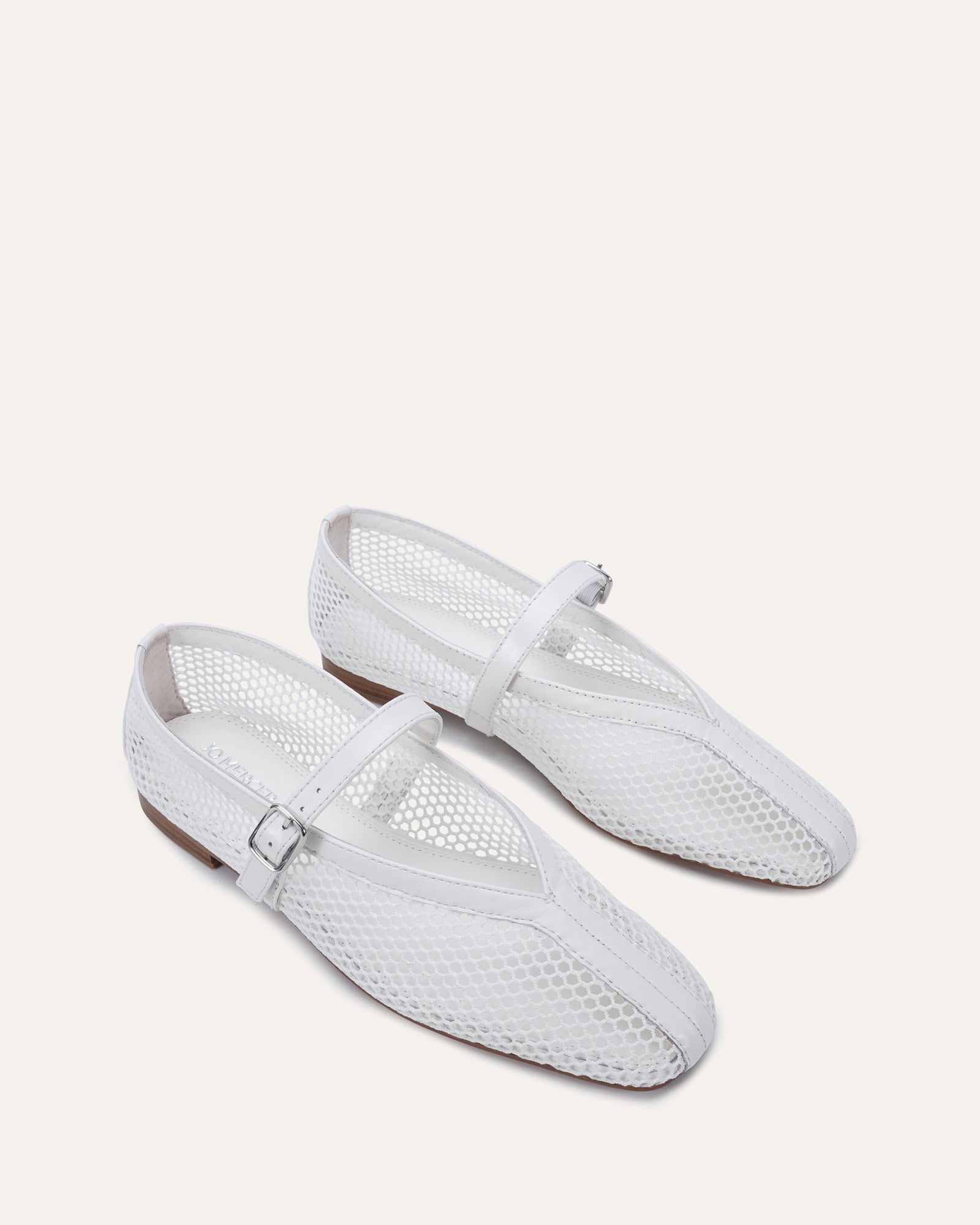 AIDA CASUAL FLATS WHITE MESH