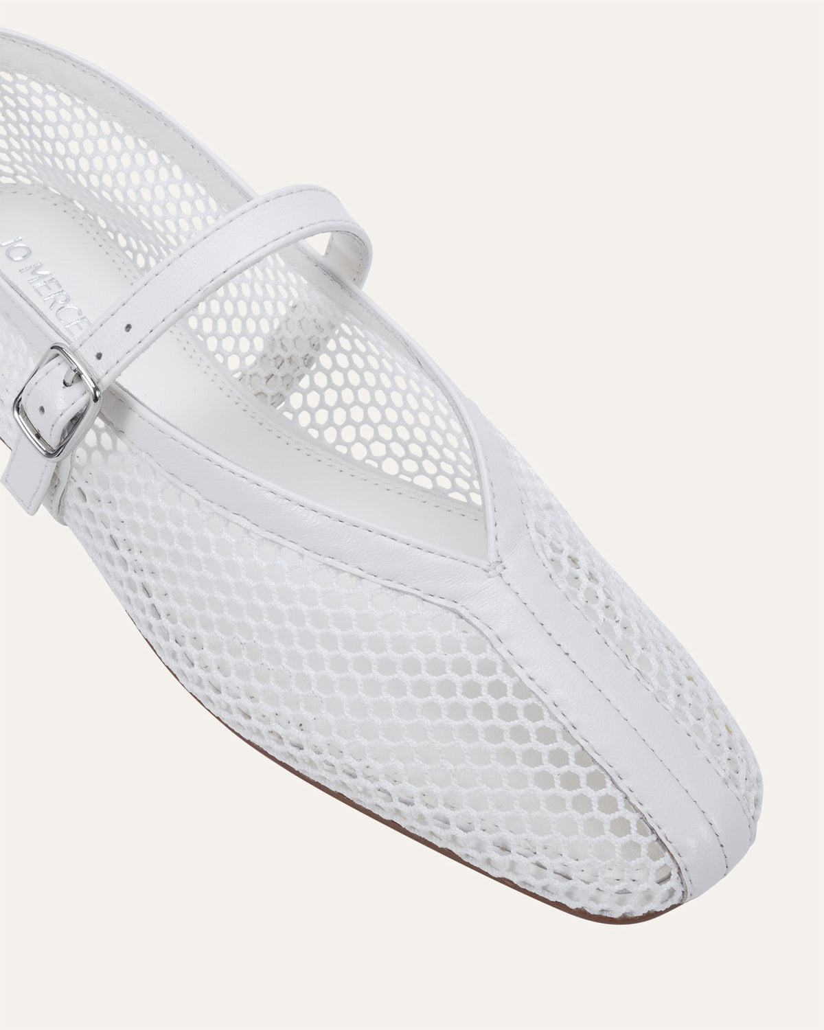 AIDA CASUAL FLATS WHITE MESH