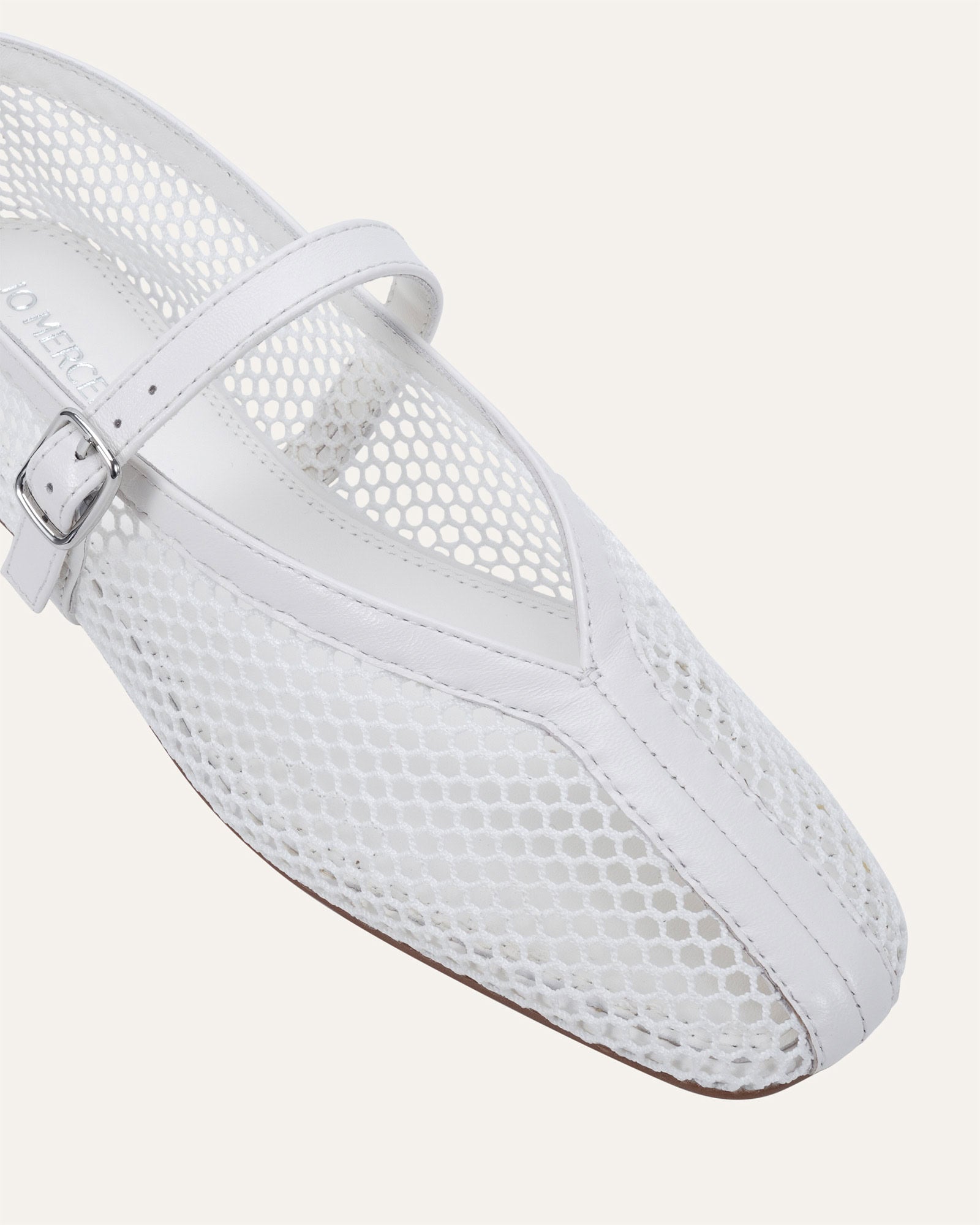 AIDA CASUAL FLATS WHITE MESH image