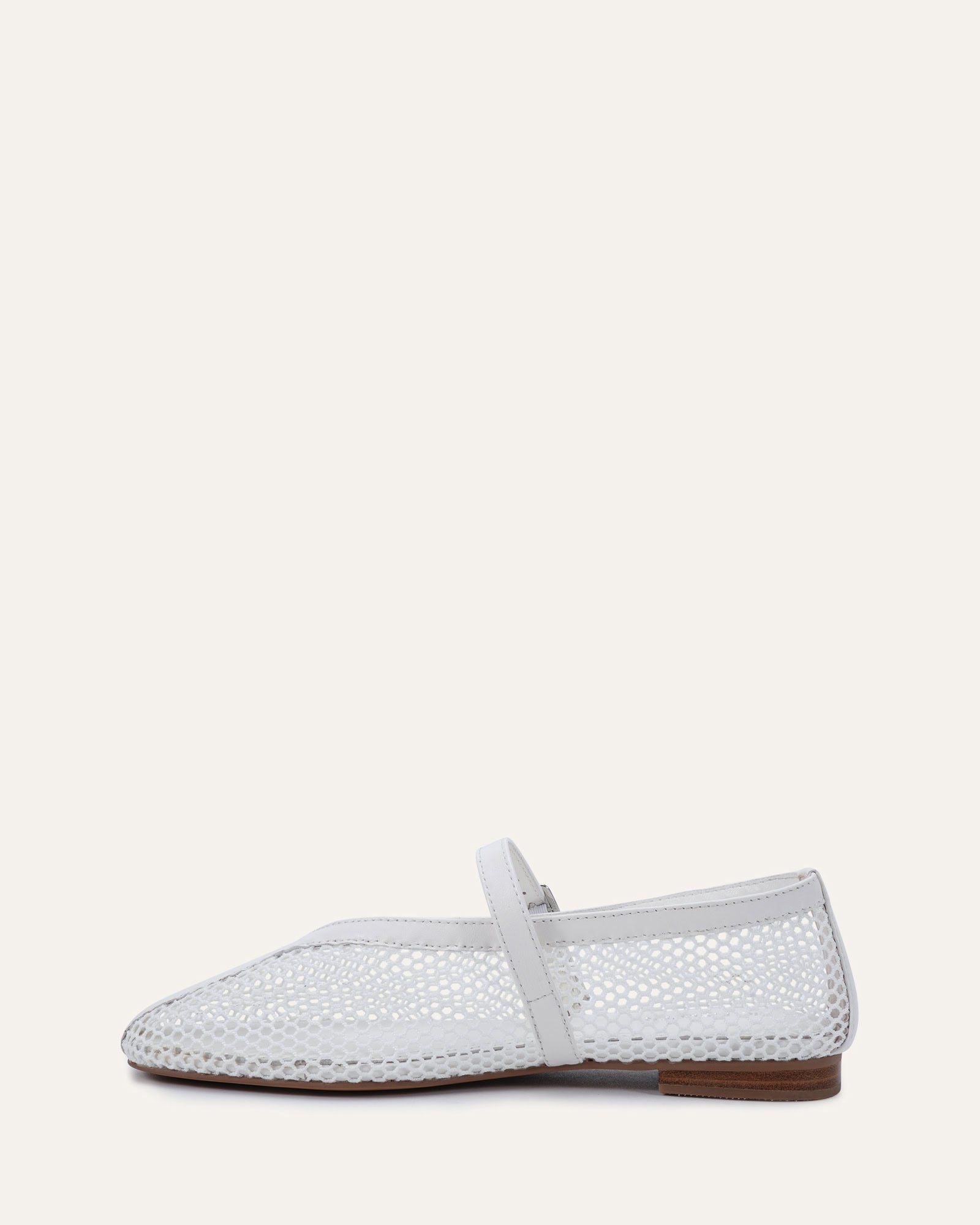 AIDA CASUAL FLATS WHITE MESH image