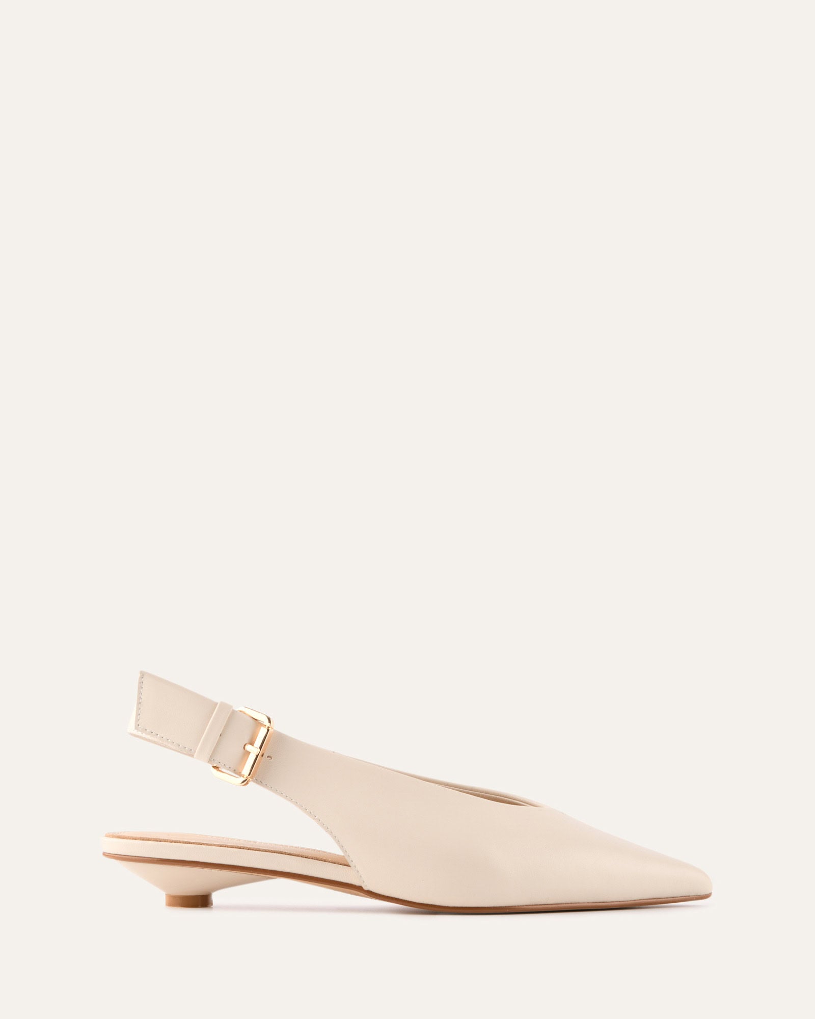 ALBIE DRESS FLATS OFF WHITE LEATHER image
