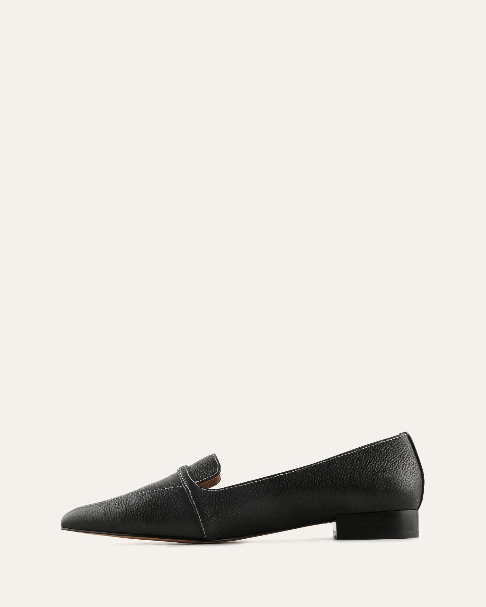 ALEAH DRESS FLATS BLACK LEATHER image