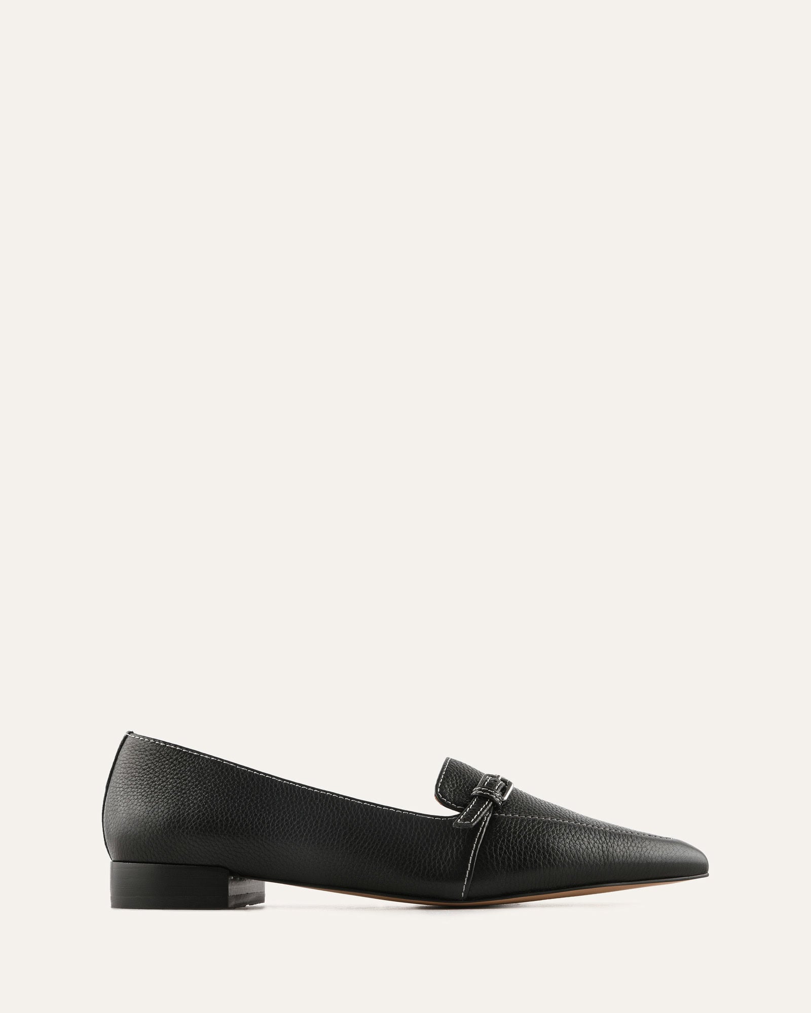 ALEAH DRESS FLATS BLACK LEATHER image