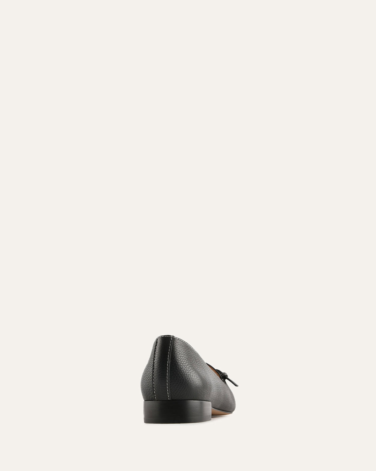 ALEAH DRESS FLATS BLACK LEATHER