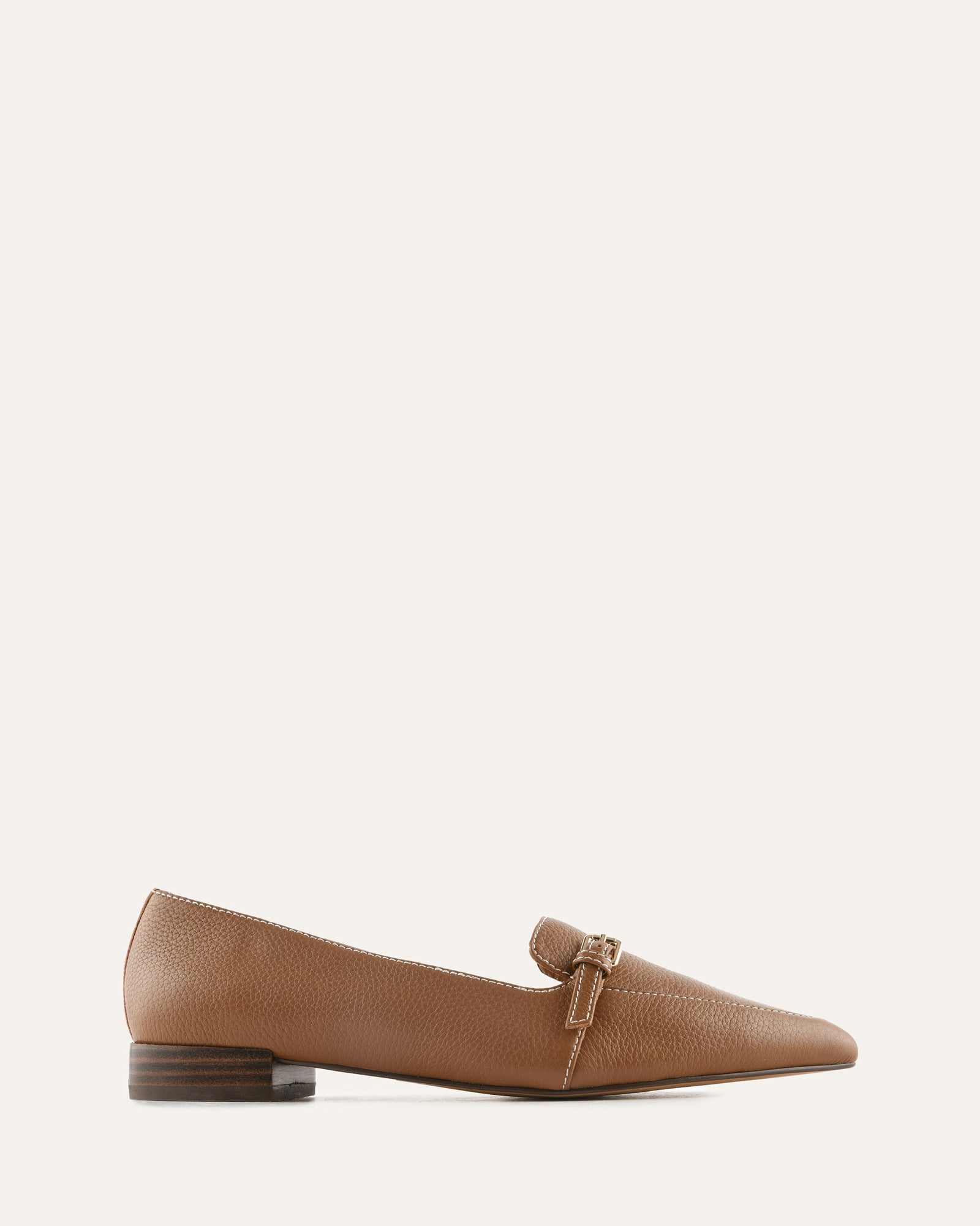 ALEAH DRESS FLATS MOCHA LEATHER image