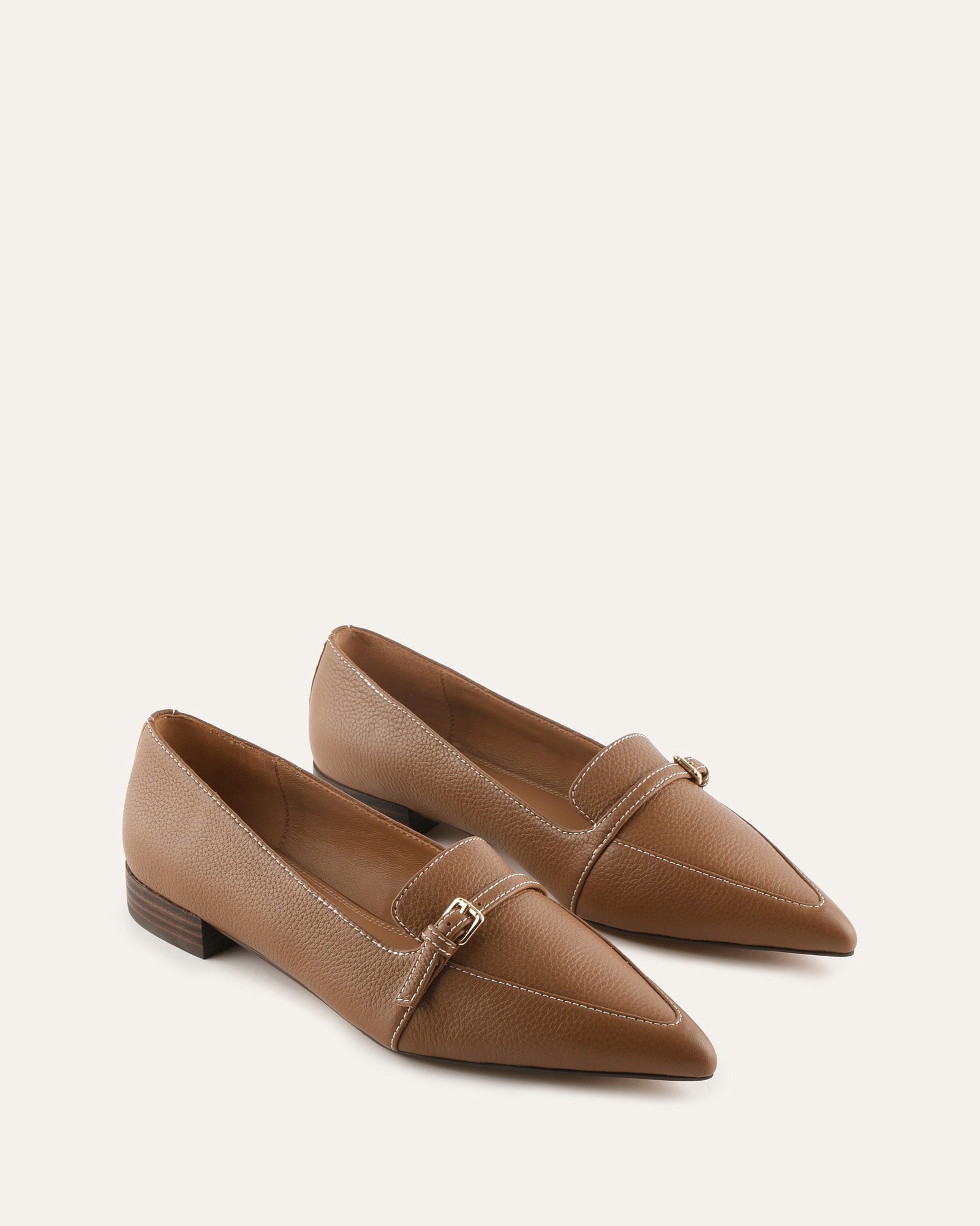 ALEAH DRESS FLATS MOCHA LEATHER image