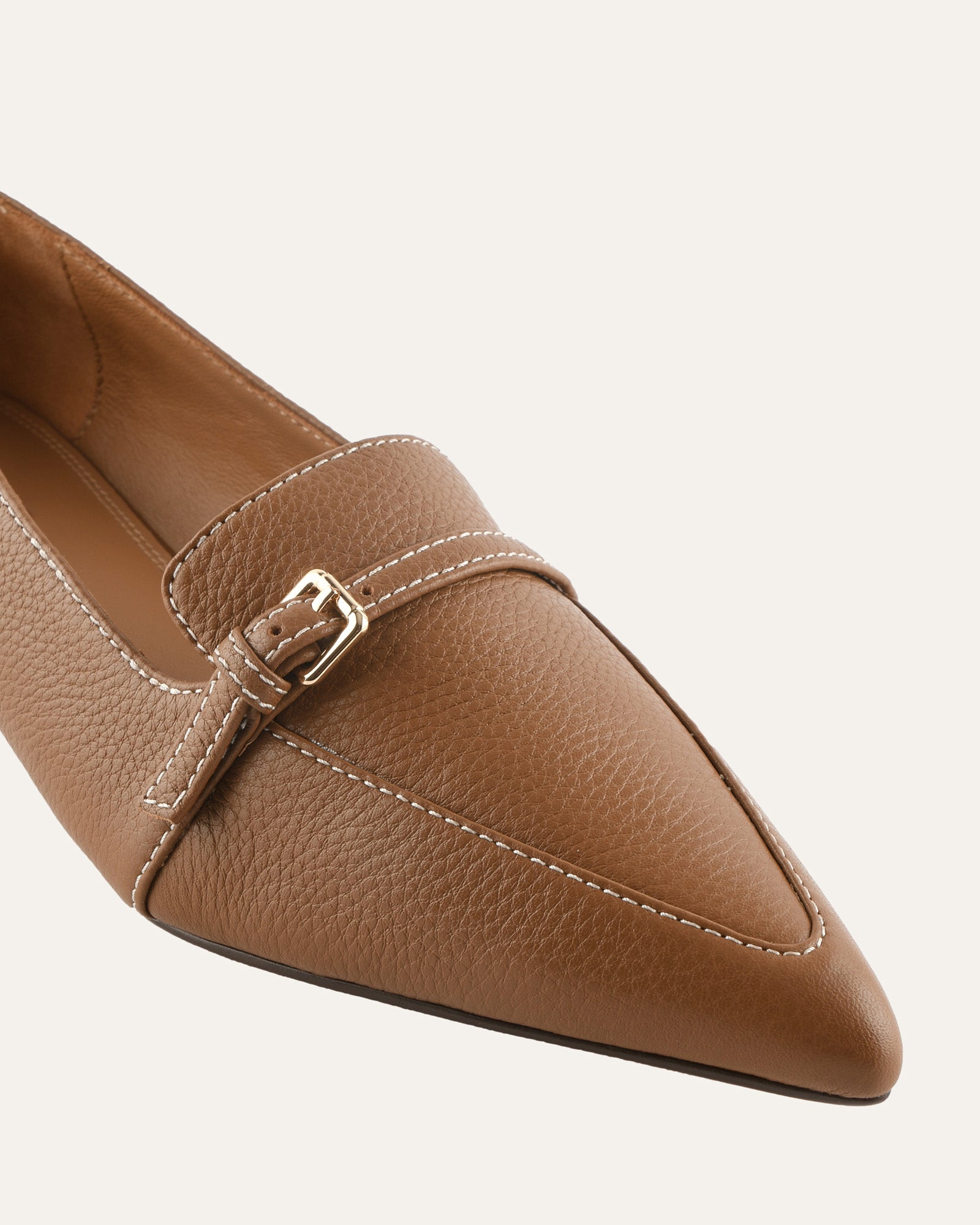 ALEAH DRESS FLATS MOCHA LEATHER image