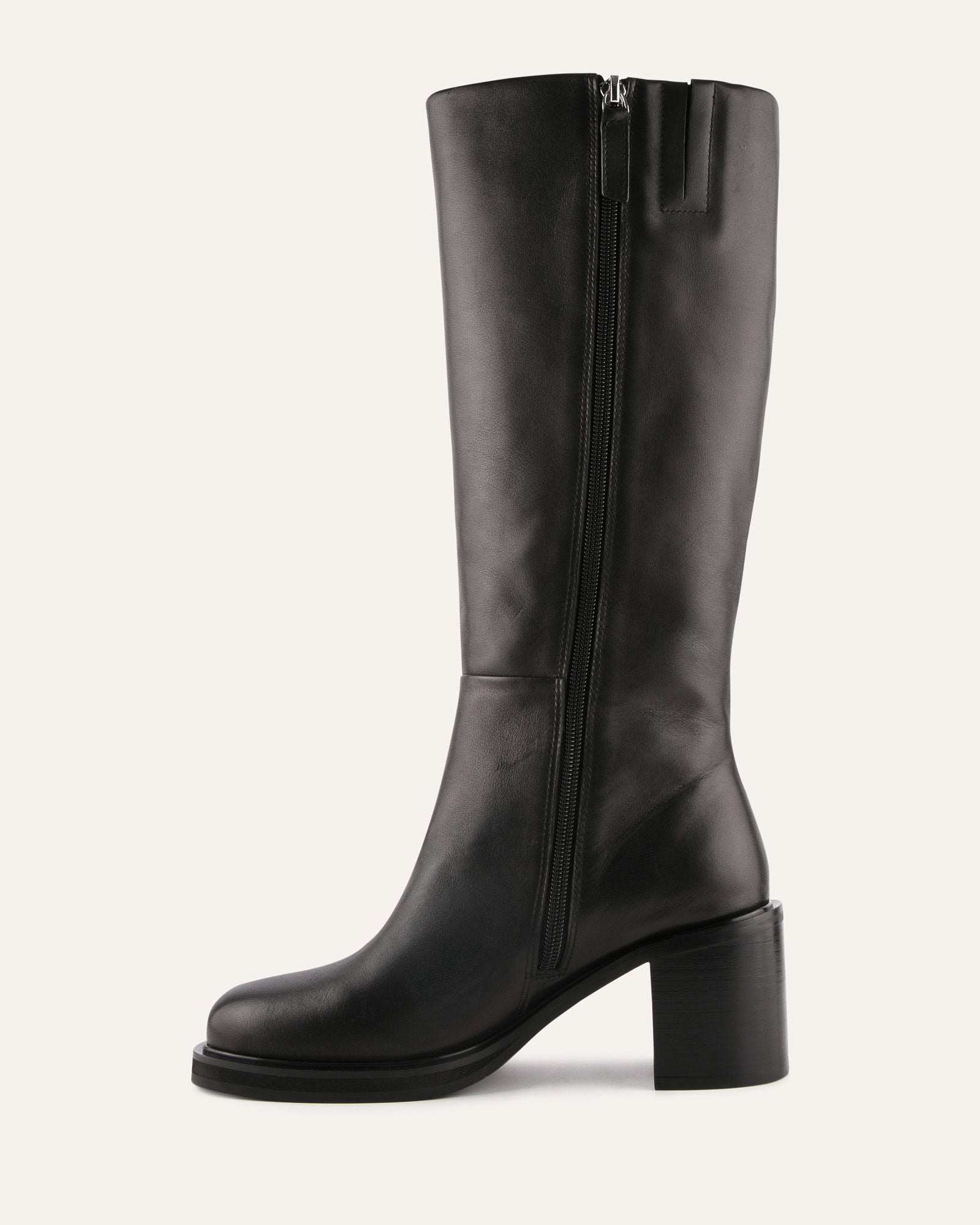 ALEXIS KNEE BOOTS BLACK LEATHER image