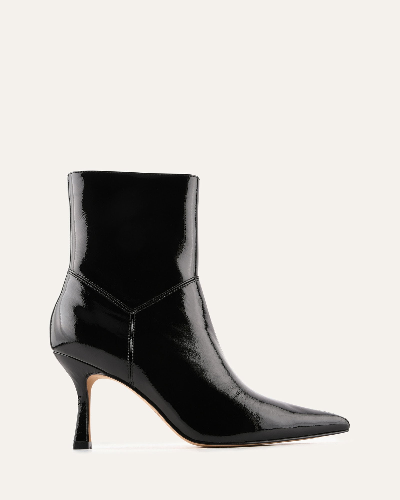 AMARI HIGH ANKLE BOOTS BLACK CRINKLE PATENT image