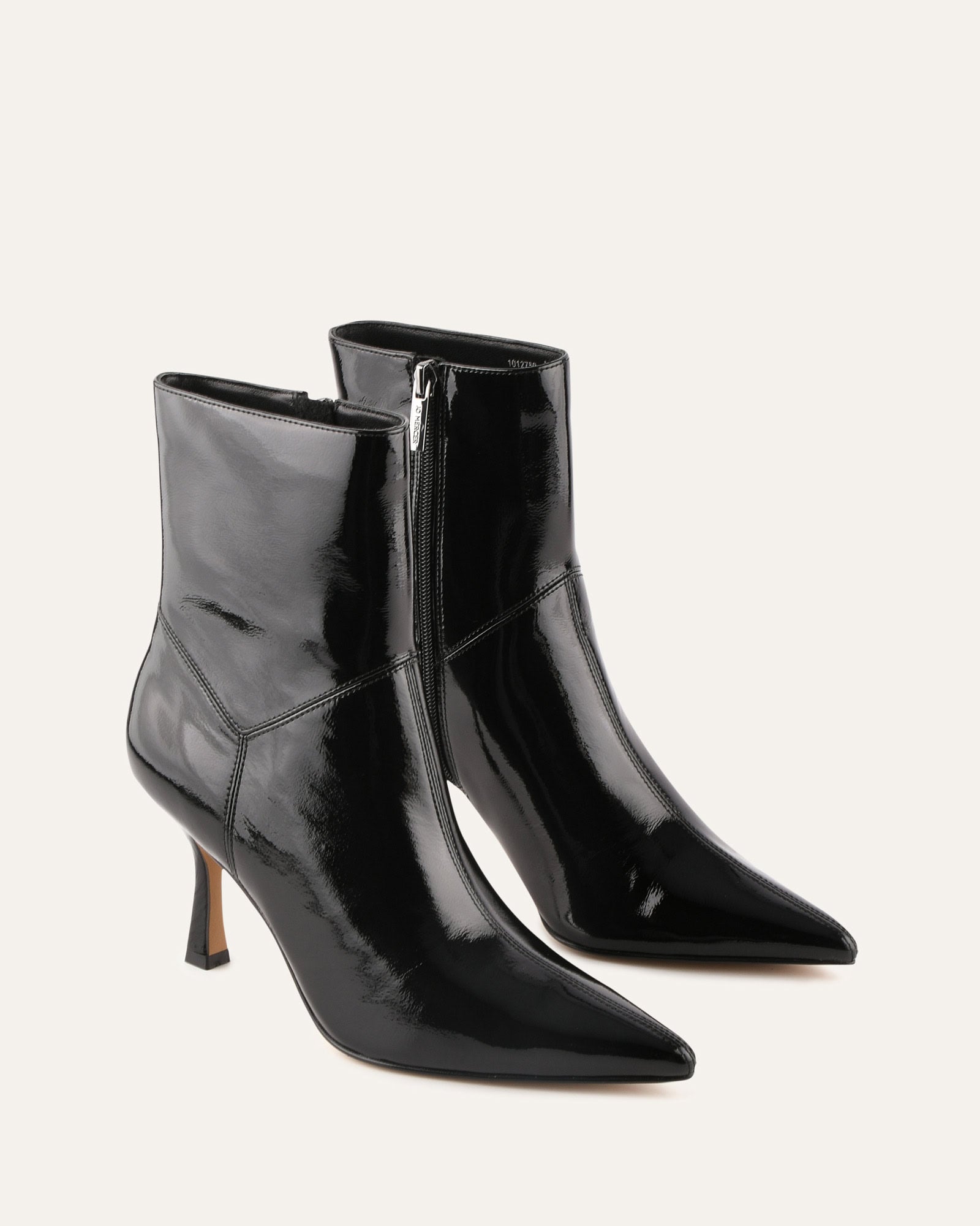 AMARI HIGH ANKLE BOOTS BLACK CRINKLE PATENT image