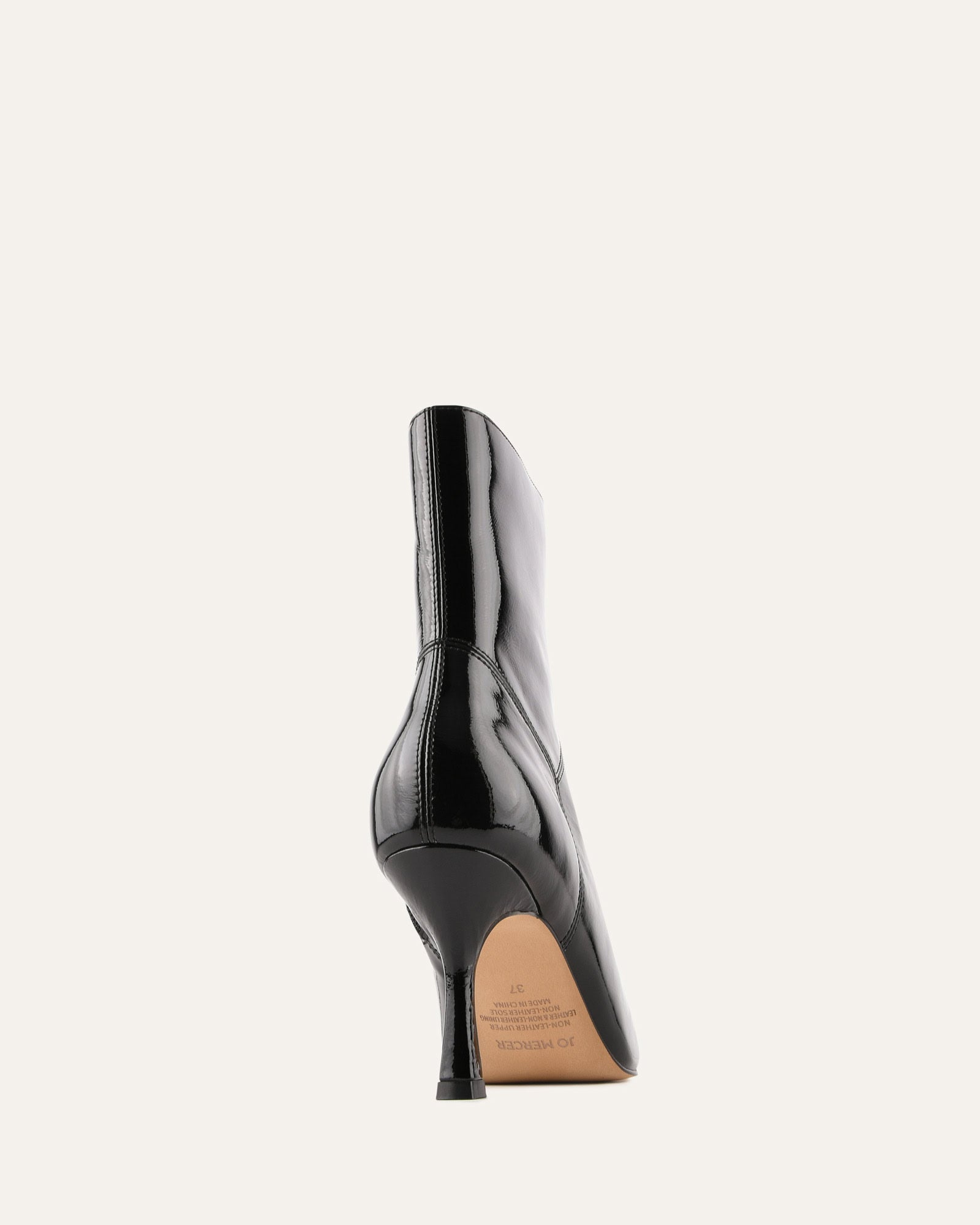 AMARI HIGH ANKLE BOOTS BLACK CRINKLE PATENT image