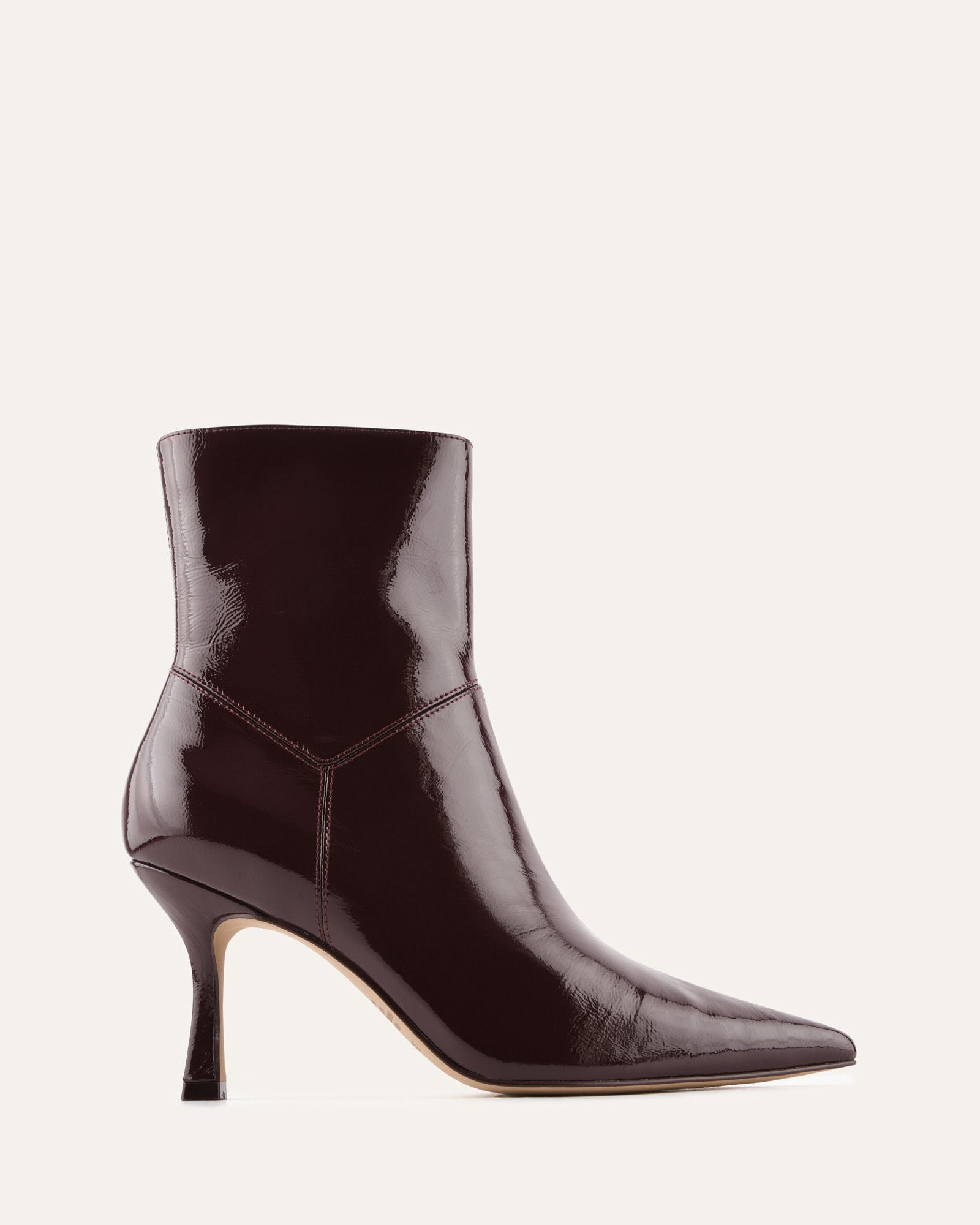 AMARI HIGH ANKLE BOOTS MERLOT CRINKLE PATENT image