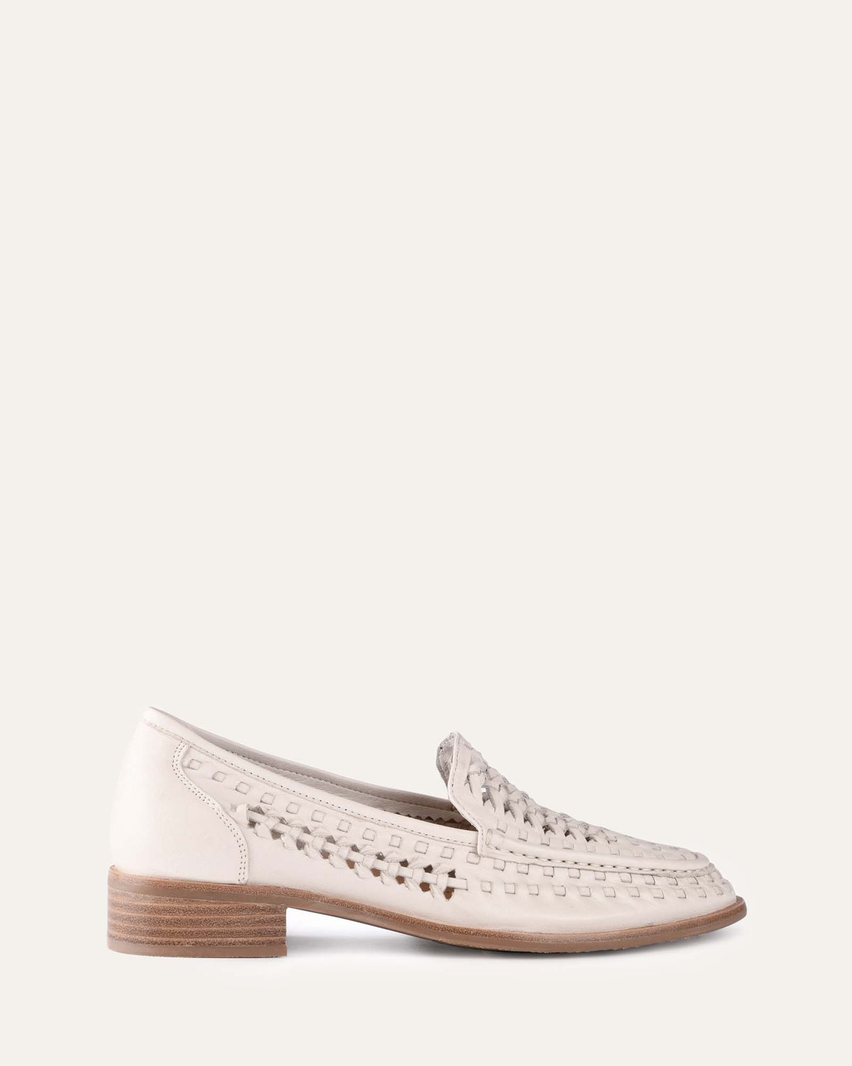 ANDERS CASUAL FLATS BONE LEATHER