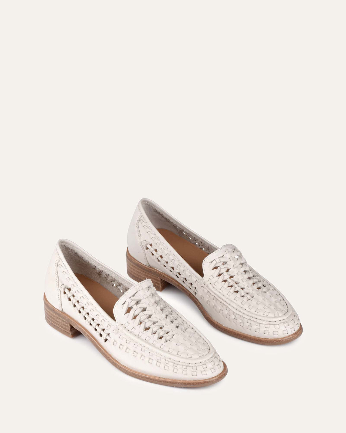 ANDERS CASUAL FLATS BONE LEATHER
