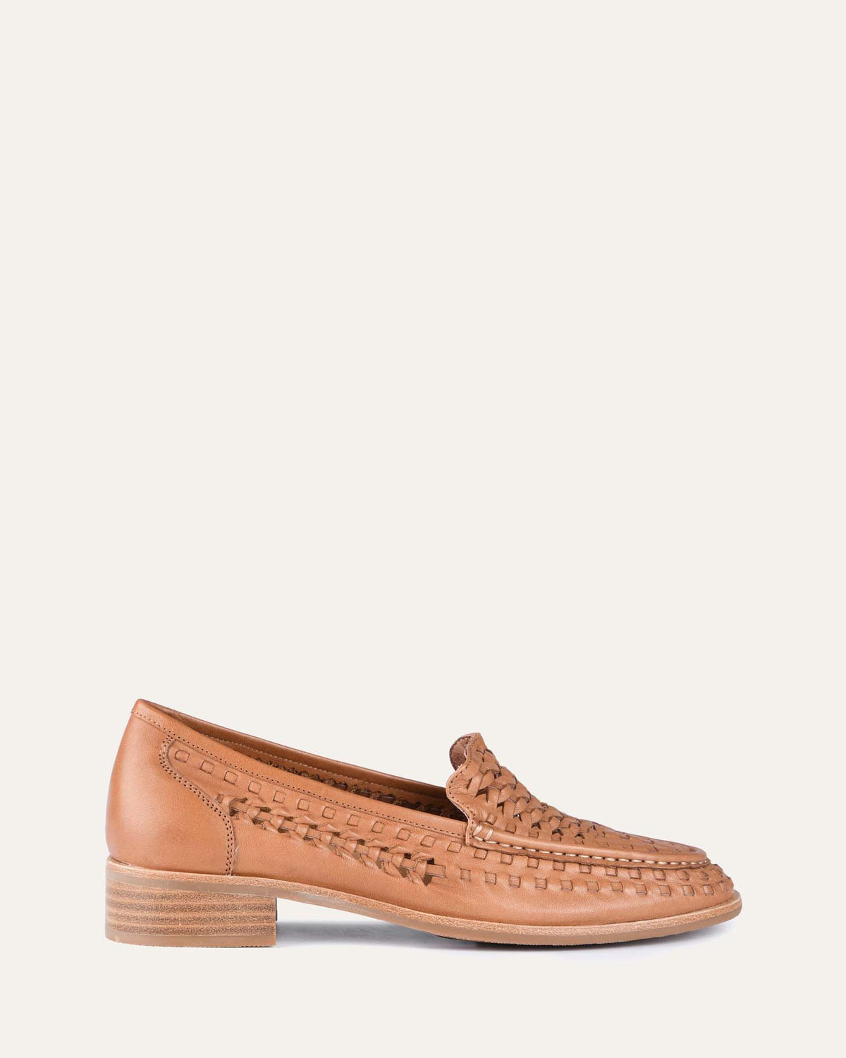 ANDERS CASUAL FLATS TAN LEATHER