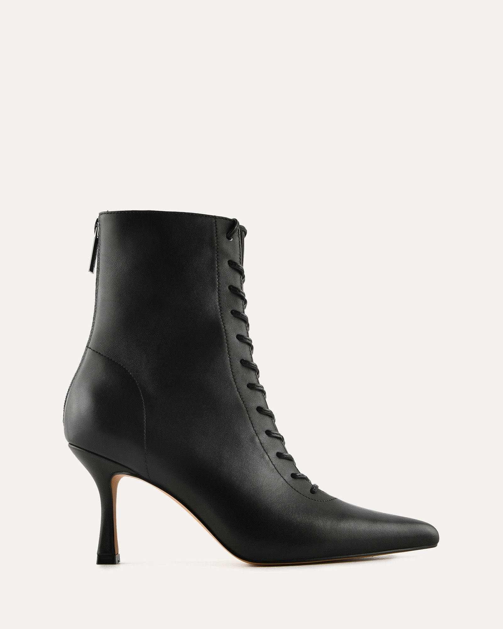 ANDIE MID ANKLE BOOTS BLACK LEATHER image