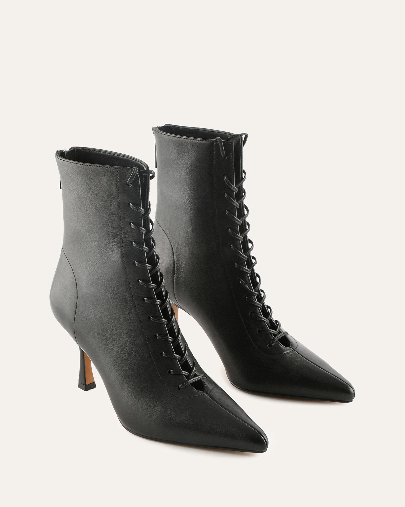 ANDIE MID ANKLE BOOTS BLACK LEATHER image