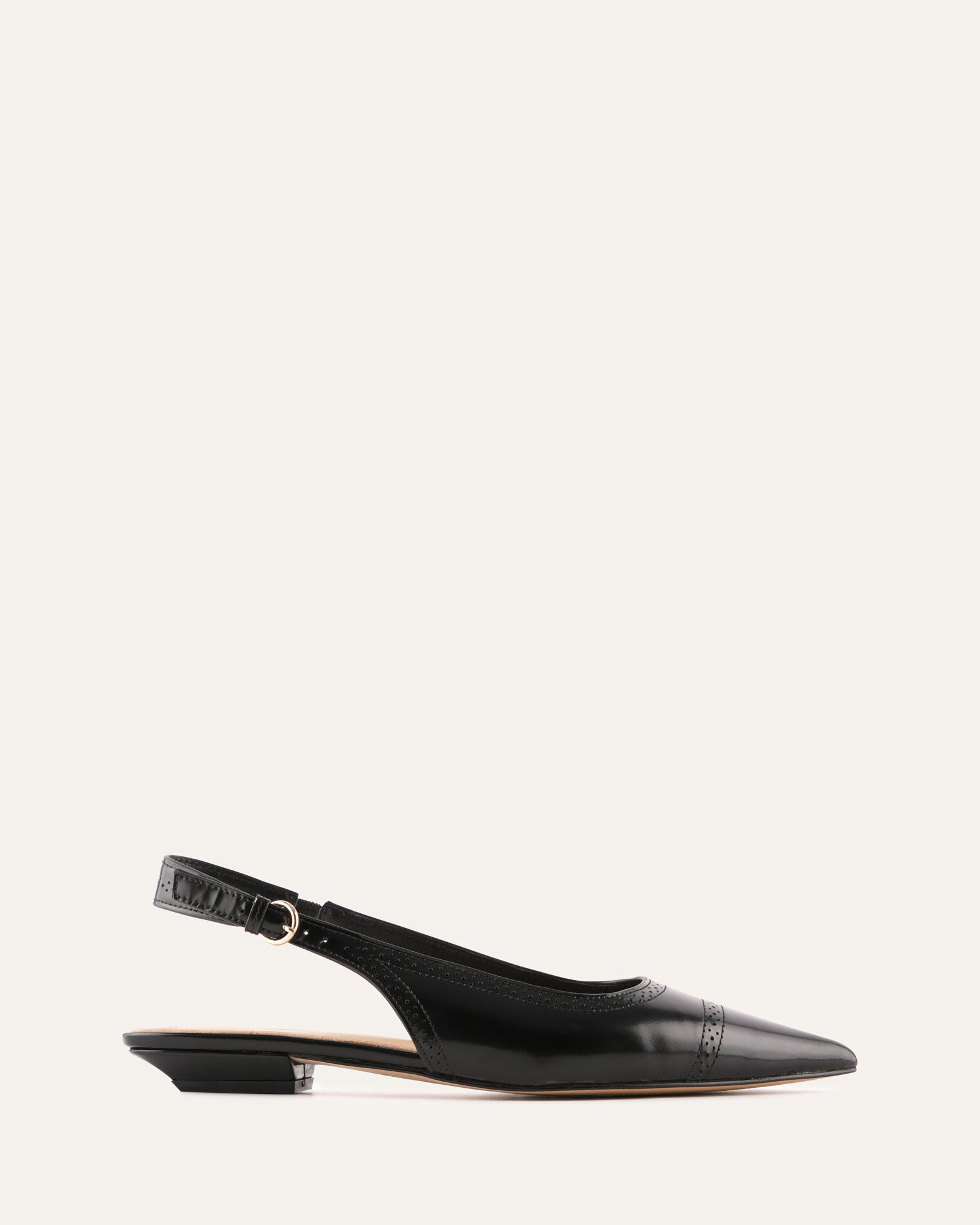 ANWAR DRESS FLATS BLACK LEATHER image