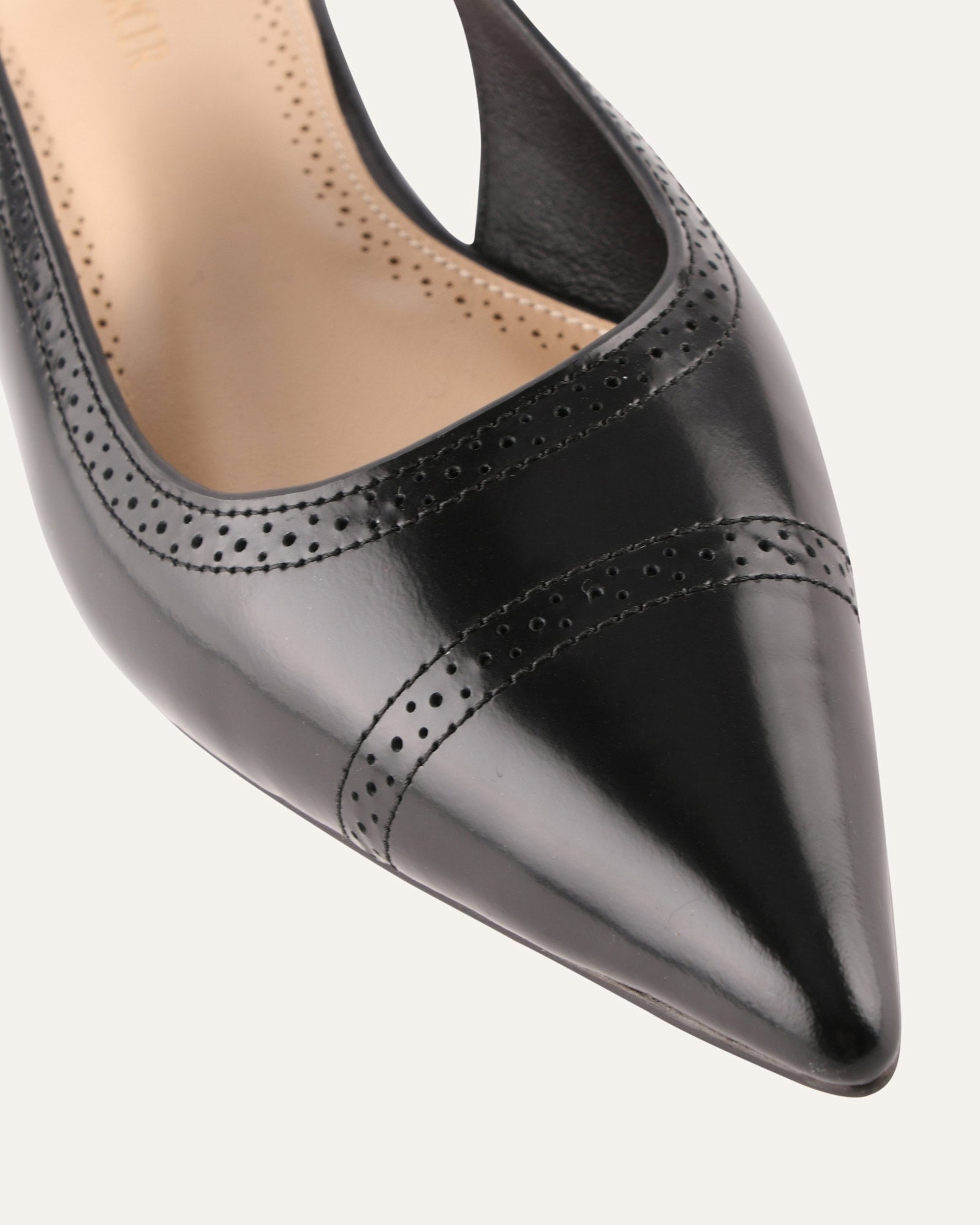ANWAR DRESS FLATS BLACK LEATHER image