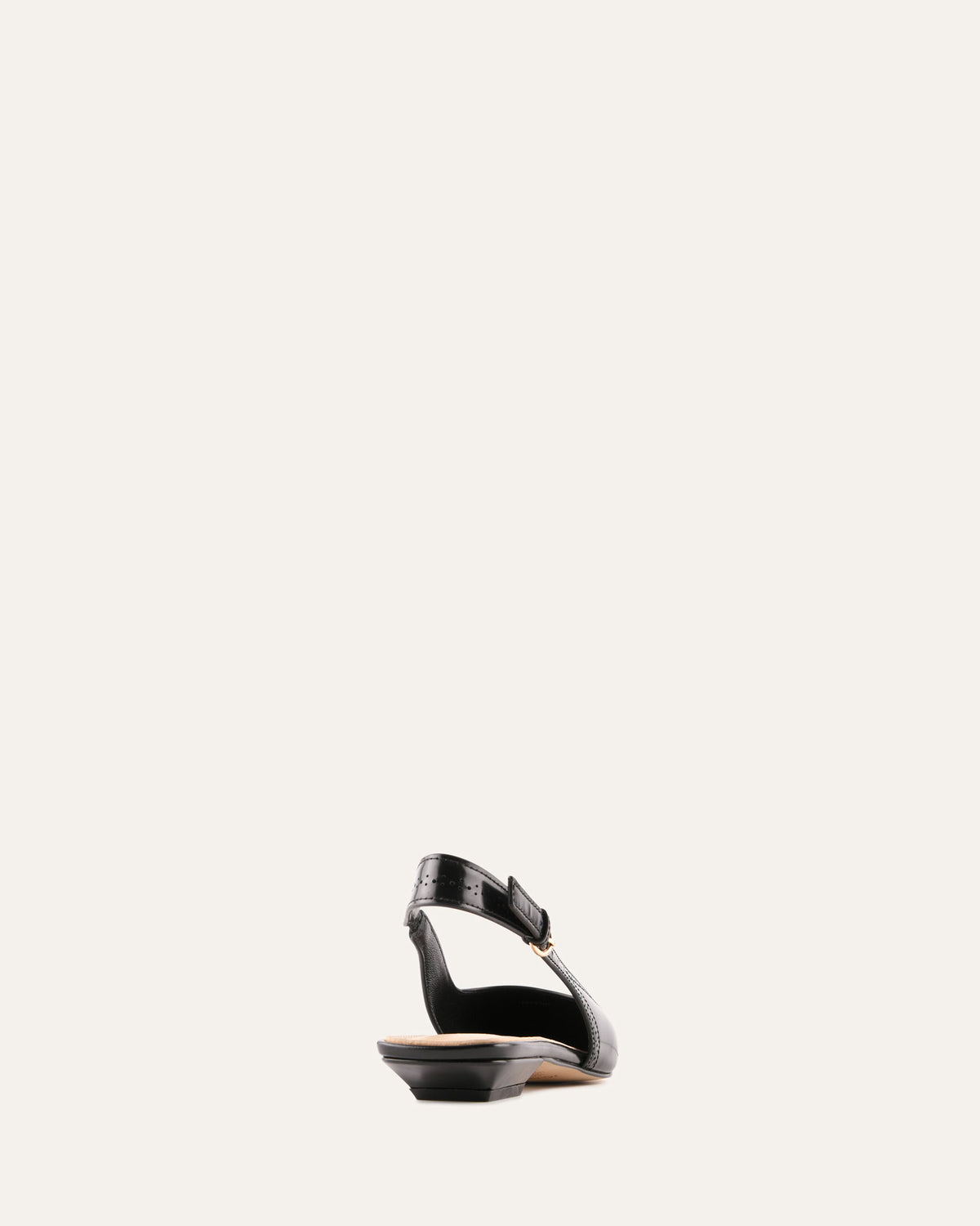 Black sandal on a white background