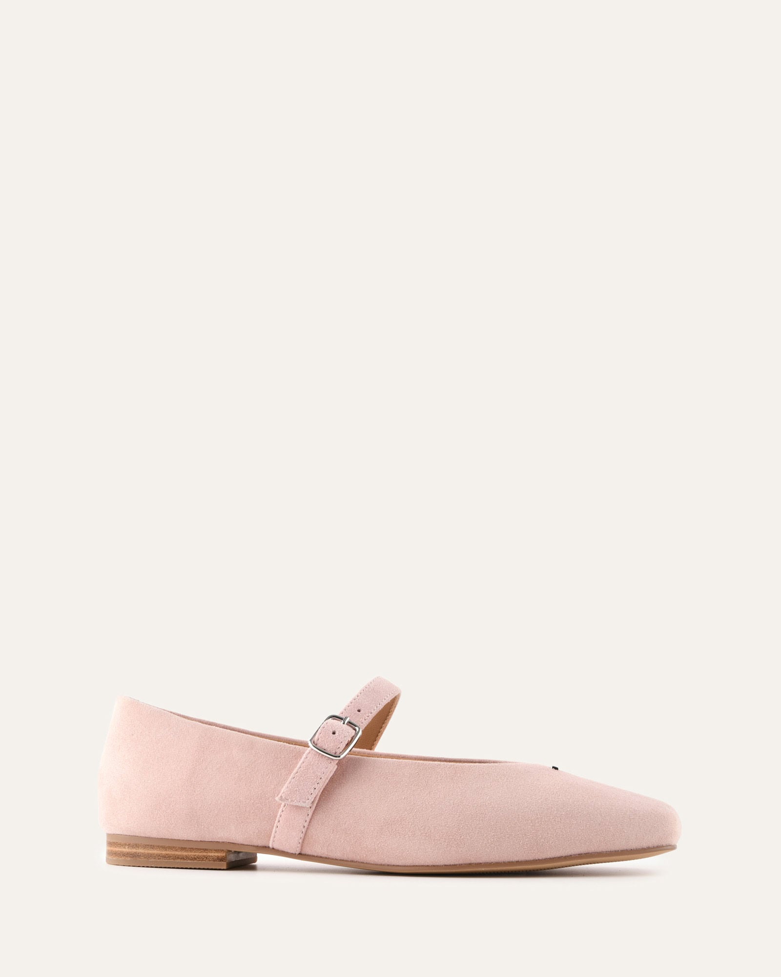 APRIL CASUAL FLATS PALE PINK SUEDE image