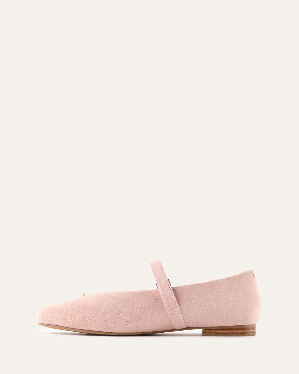 APRIL CASUAL FLATS PALE PINK SUEDE