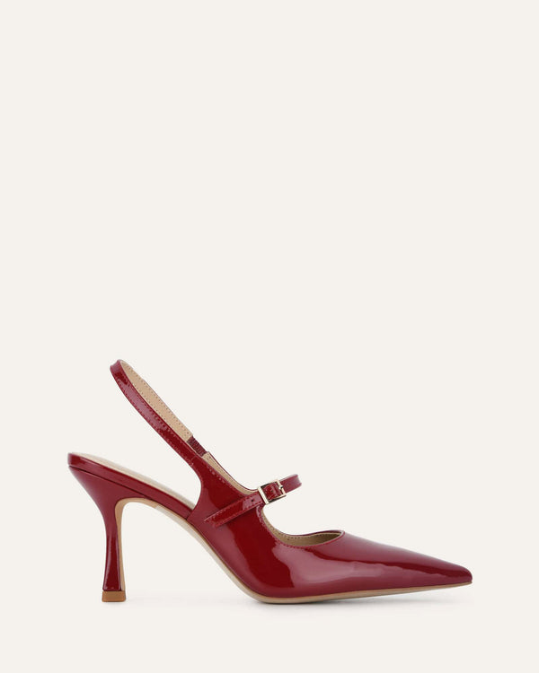 ARCHER HIGH HEELS RUBY RED PATENT - Jo Mercer
