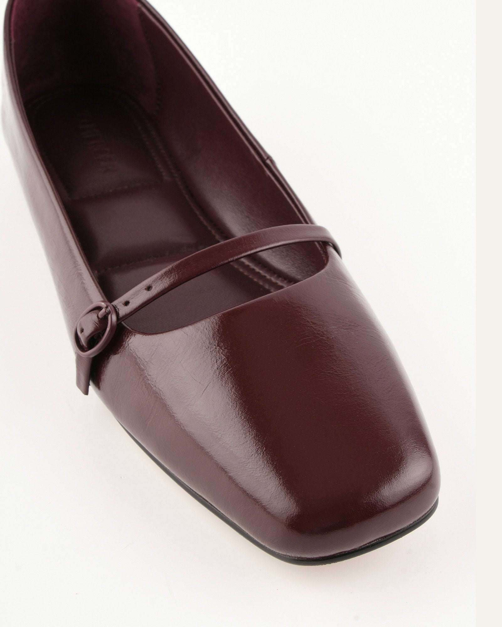 ARDEN DRESS FLATS MERLOT LEATHER image