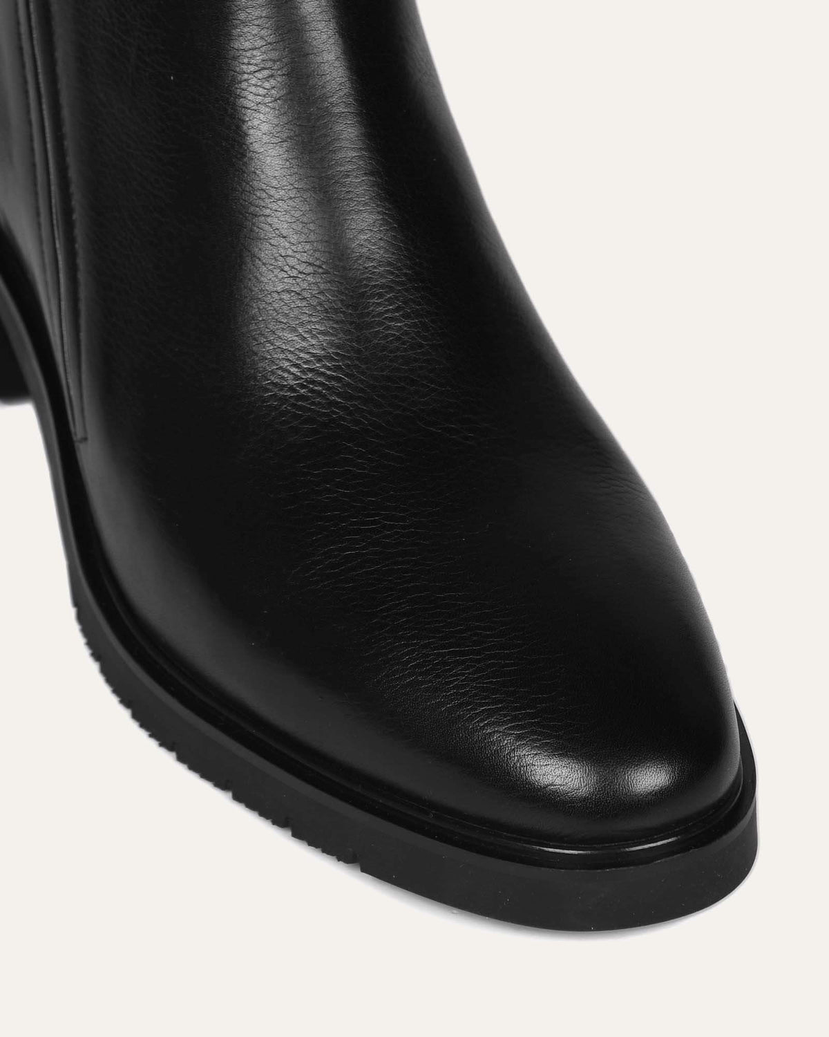 ARTIE FLAT ANKLE BOOTS BLACK LEATHER