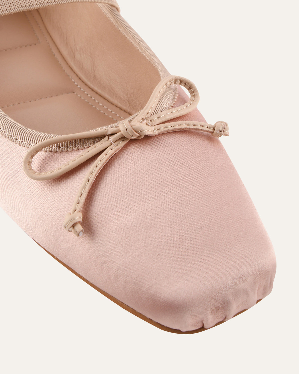 ASHA DRESS FLATS BLUSH SATIN